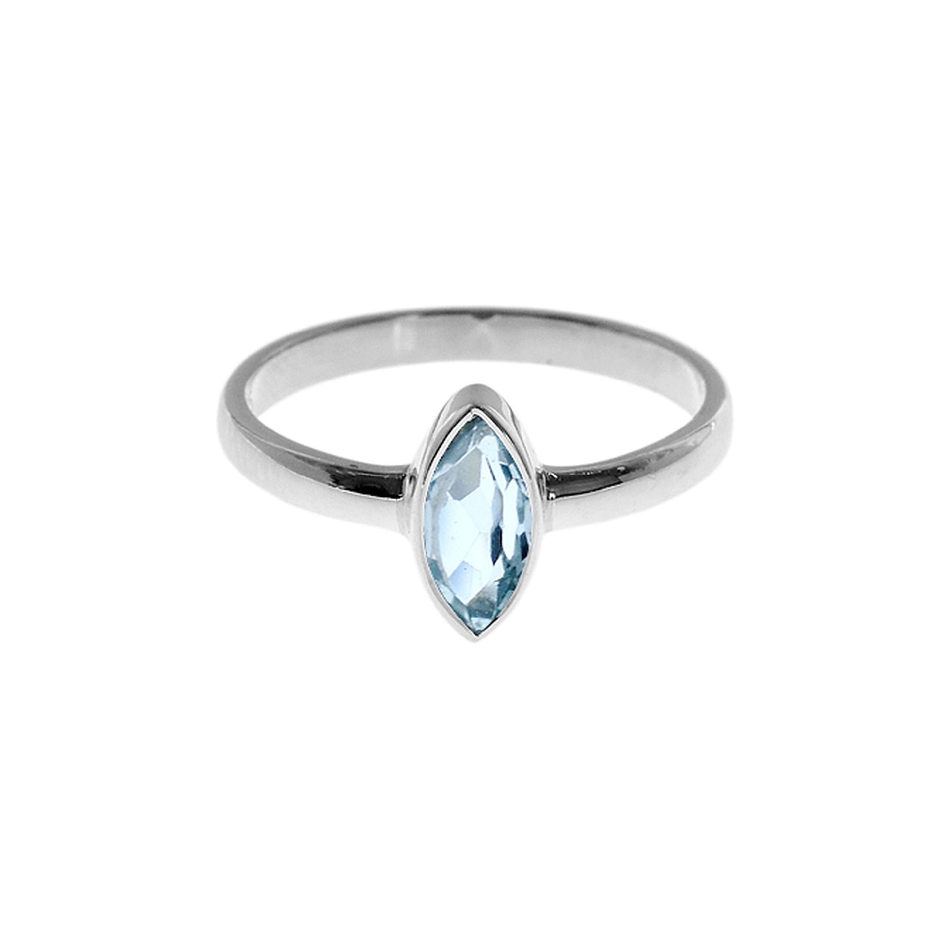 Samira marquis blue topaz ring