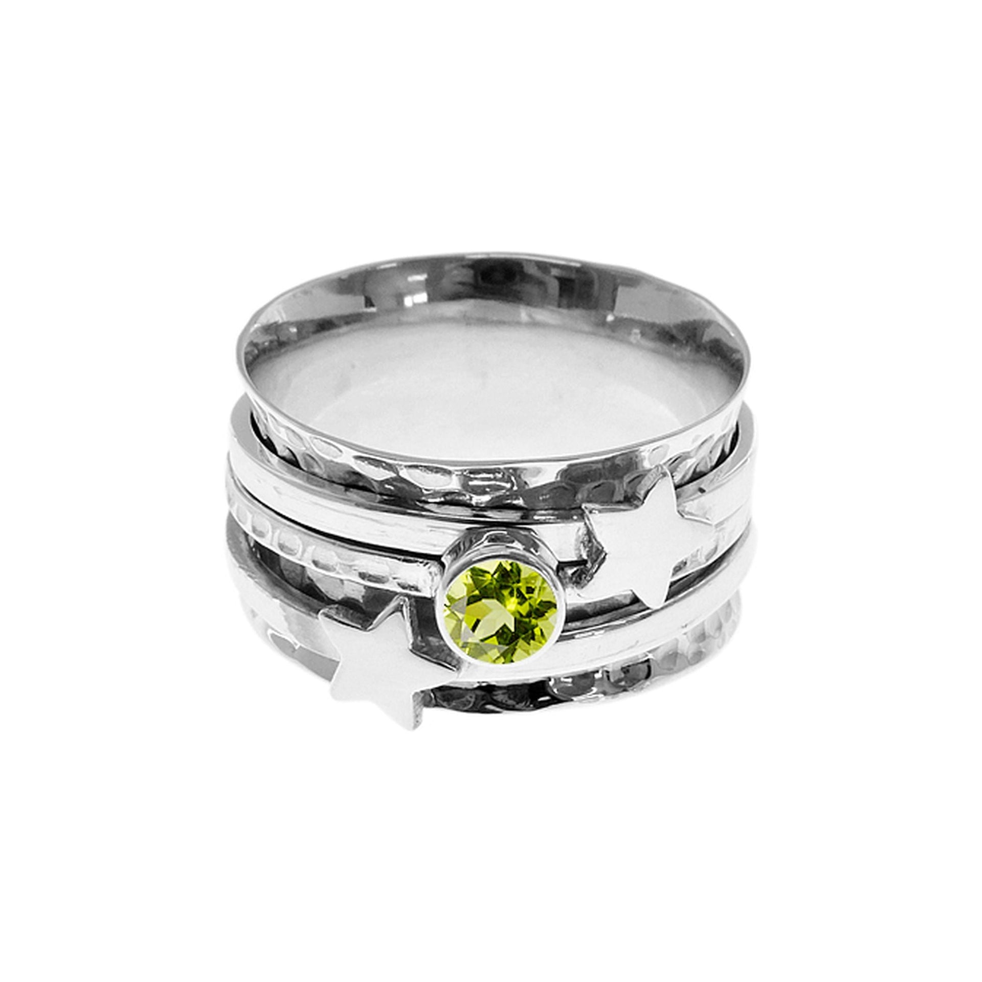 Lexi star peridot spinning ring
