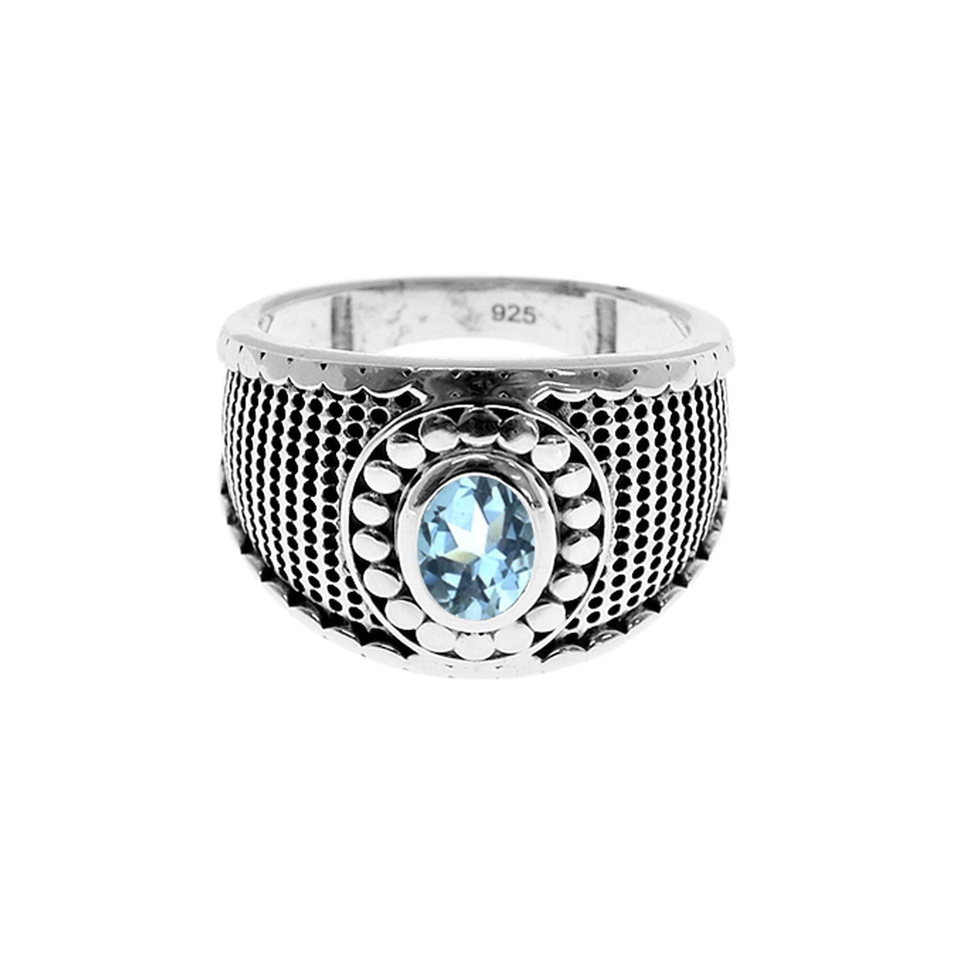 Catalina statement blue topaz ring