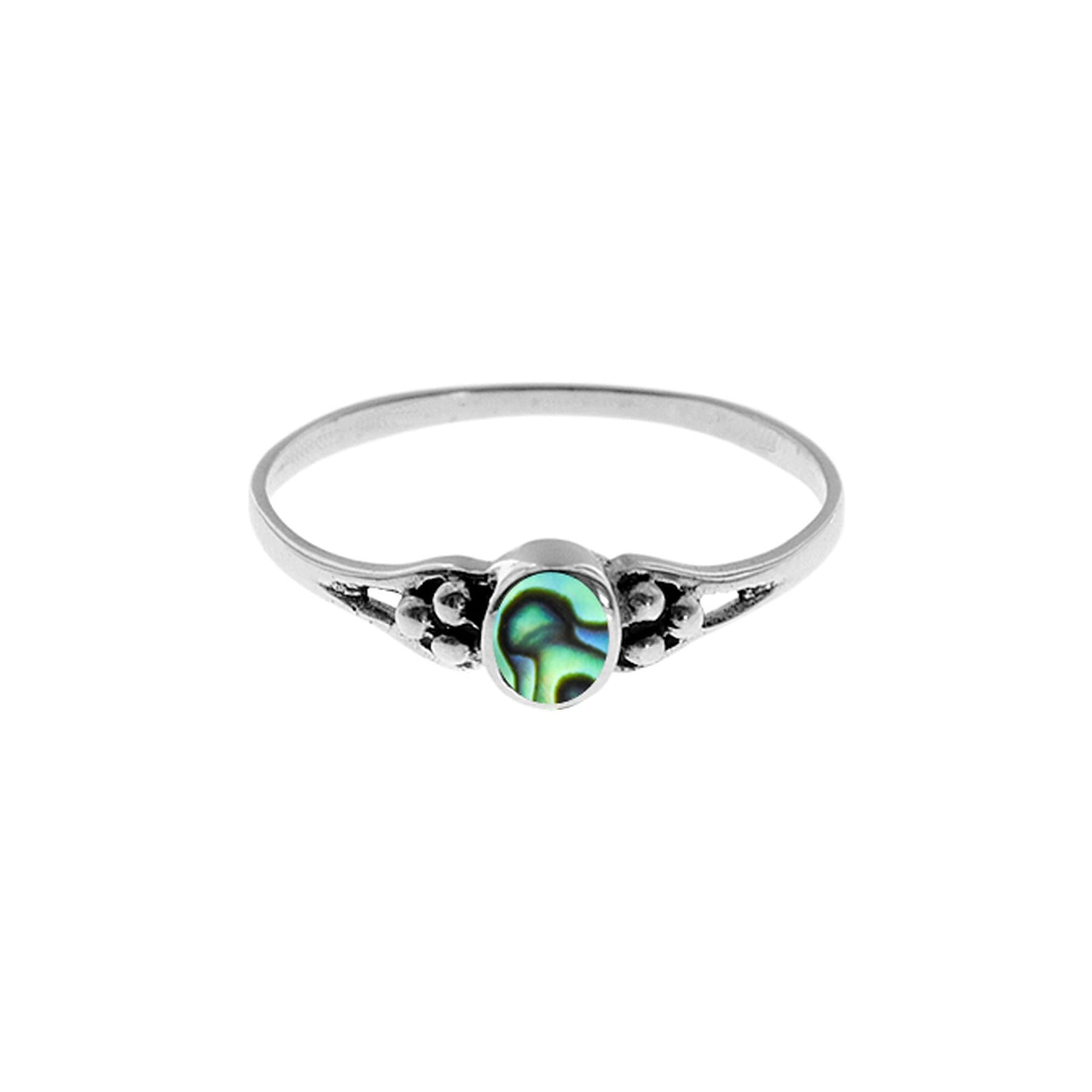 Isla triple bobble paua shell ring