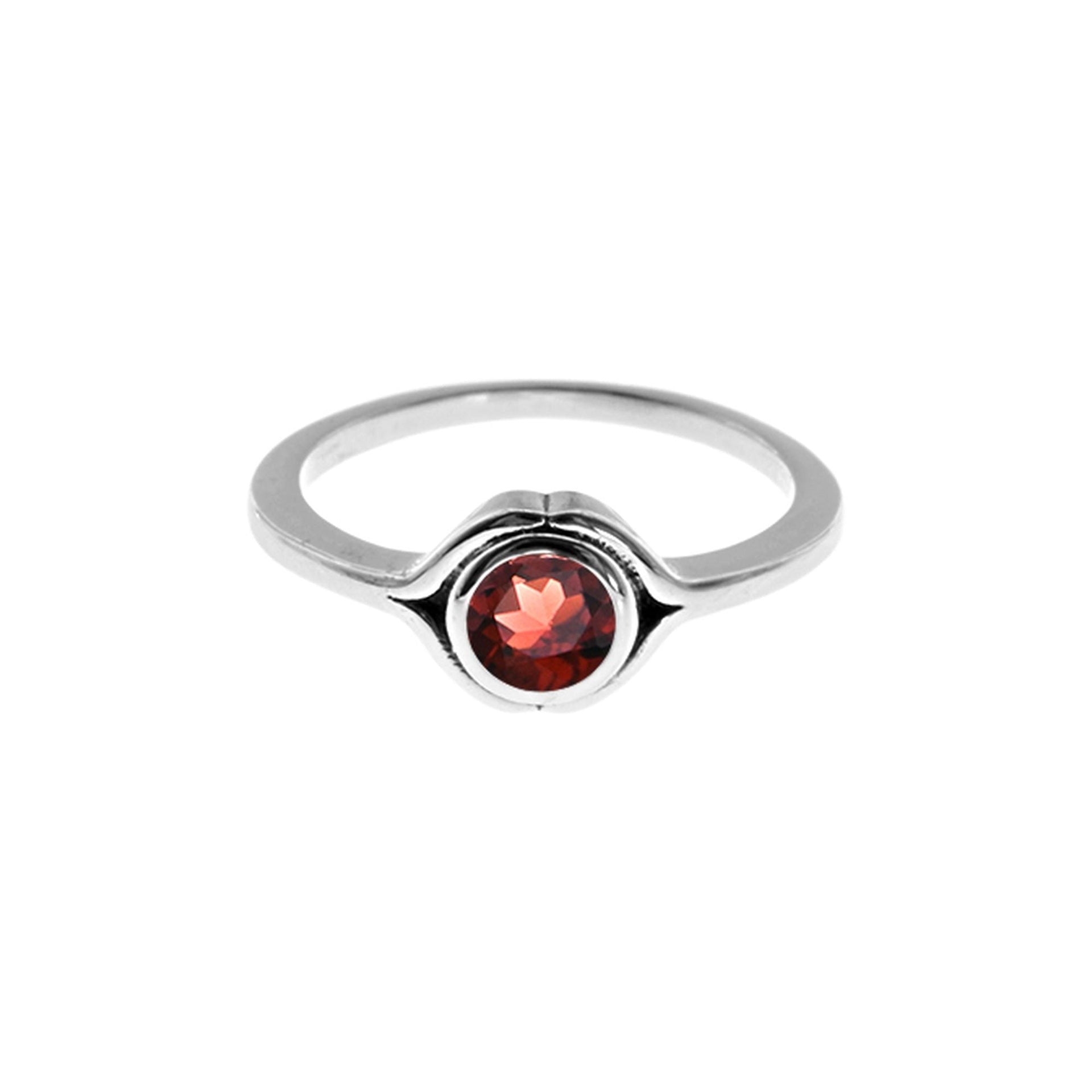 Lola framed garnet ring