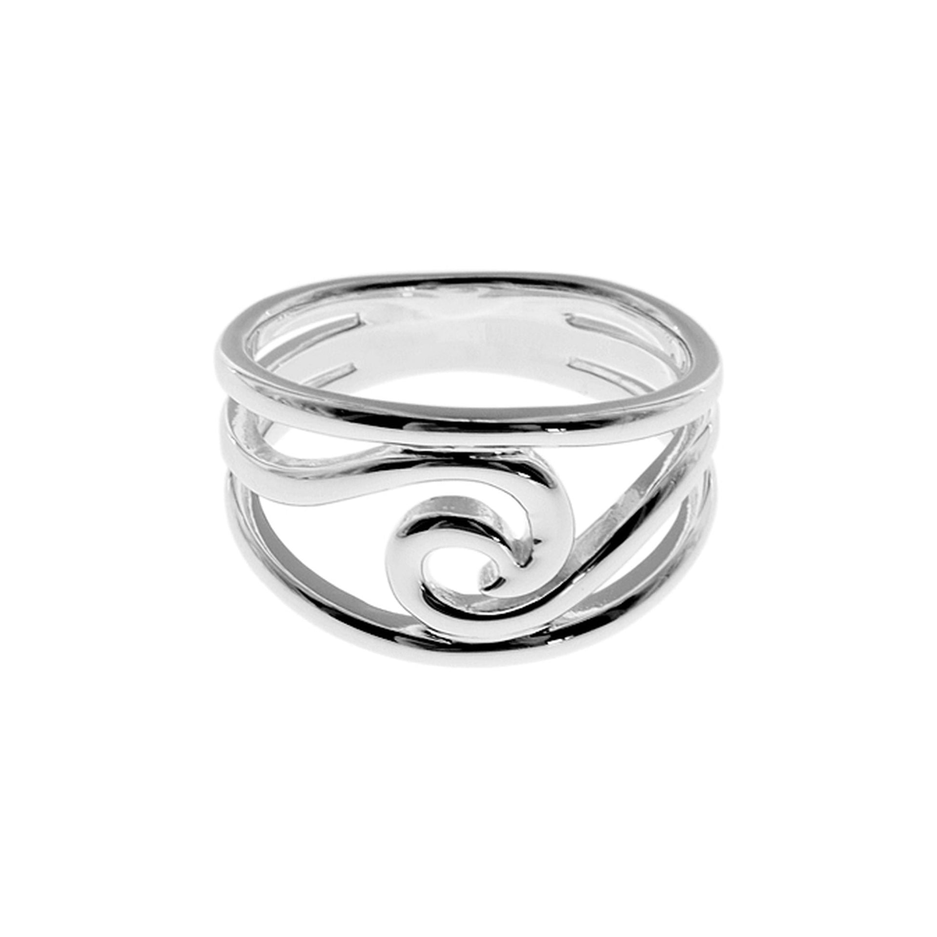 Mila framed wave ring