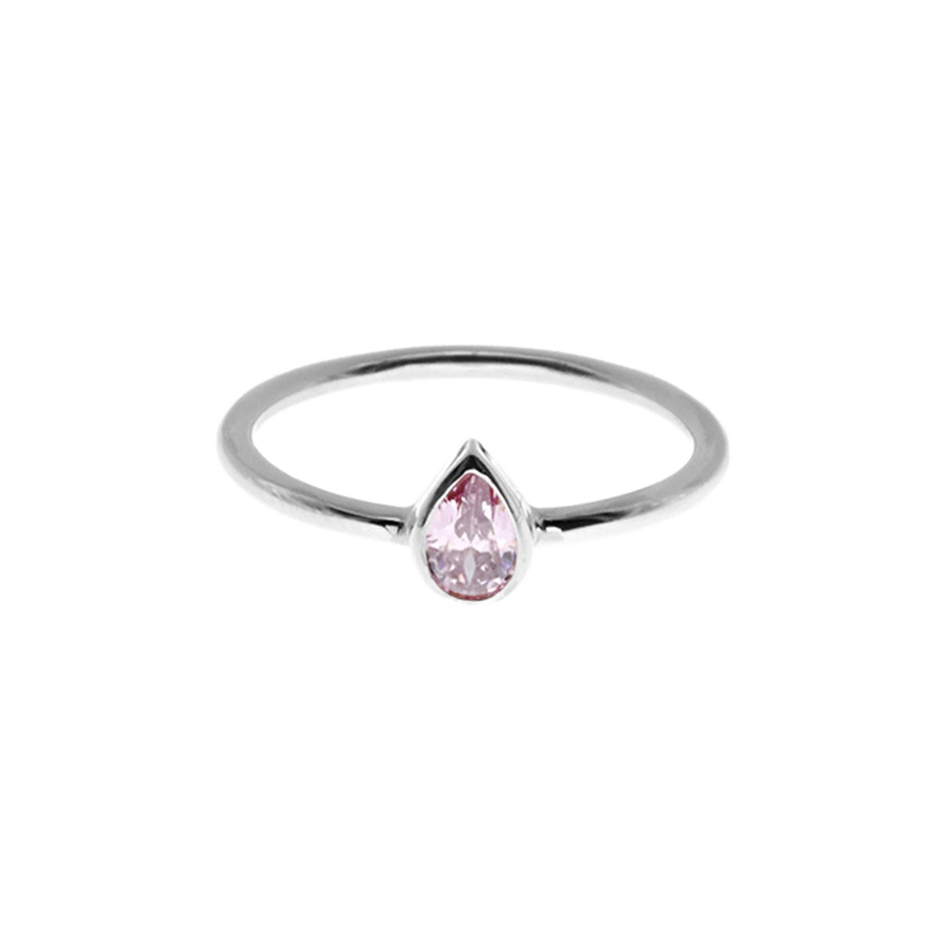 Heidi teardrop rose CZ ring
