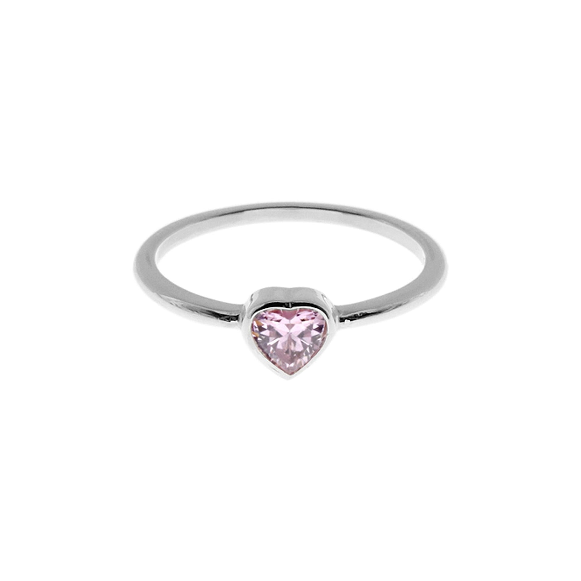 Heidi heart rose CZ ring