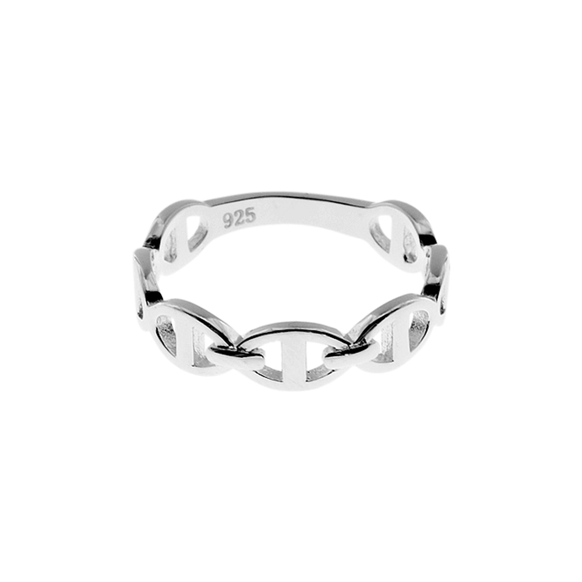 Lara Chain Lara anchor chain link band | My Silver Jewellery