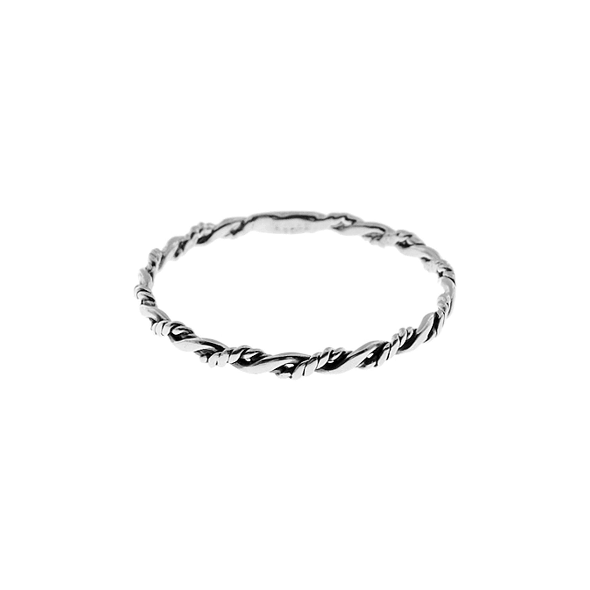 Phoebe entwined rope & cord band ring