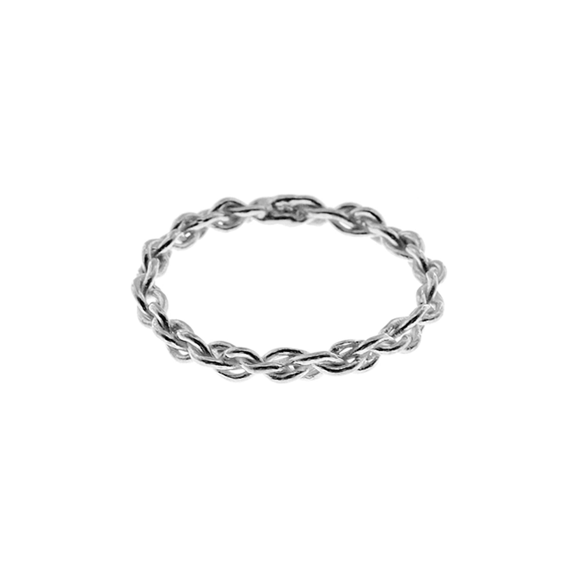 Phoebe loosely entwined rope band ring