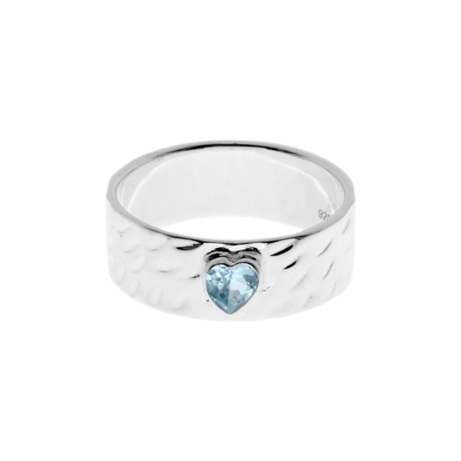 Lexi blue topaz heart band