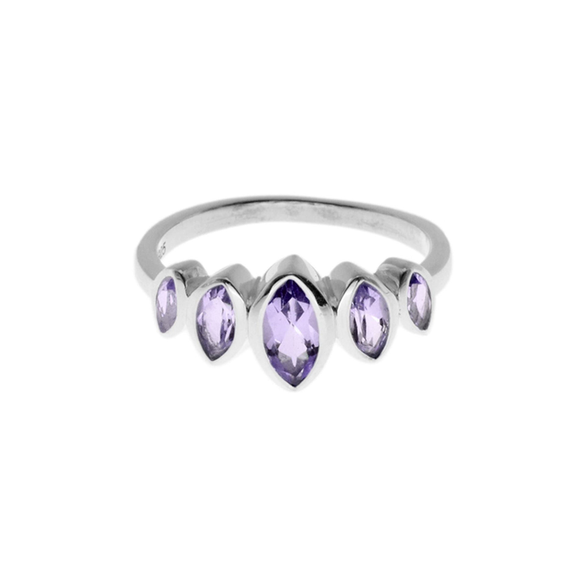 Samira amethyst multi marquis ring