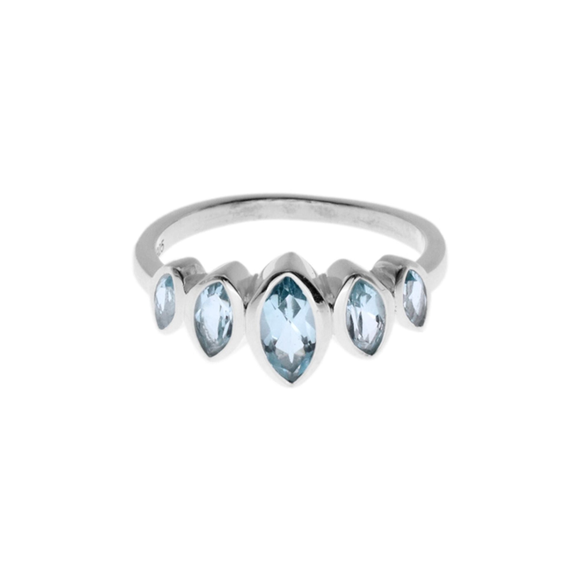 Samira blue topaz multi marquis ring