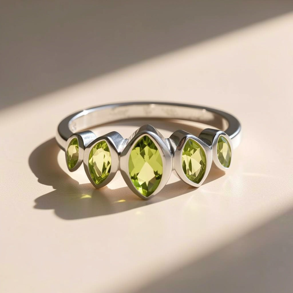 Samira peridot multi marquis ring