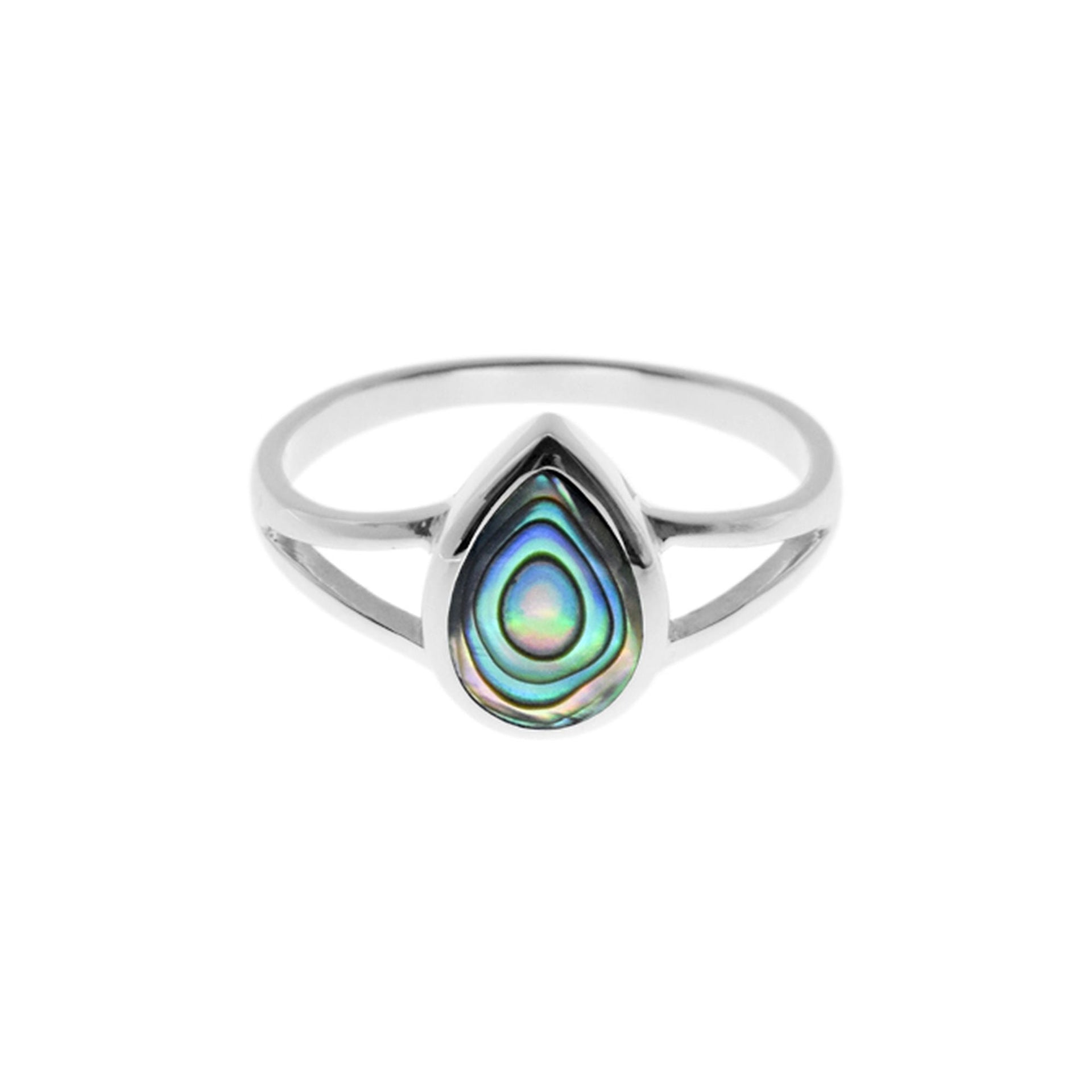 Bronwen split shank teardrop ring