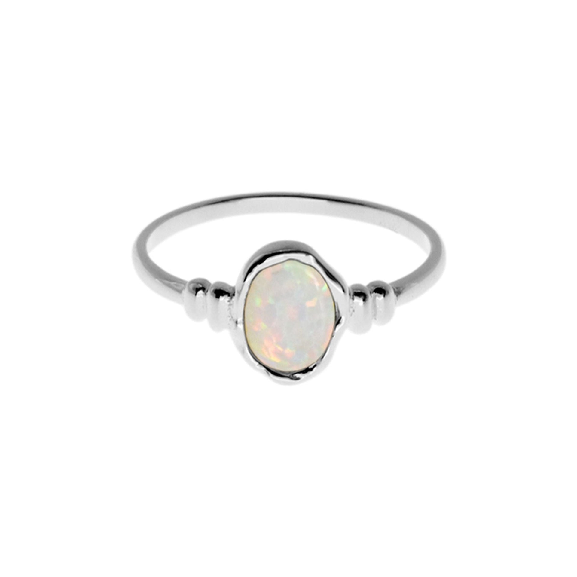 Angelica organic white opalique ring