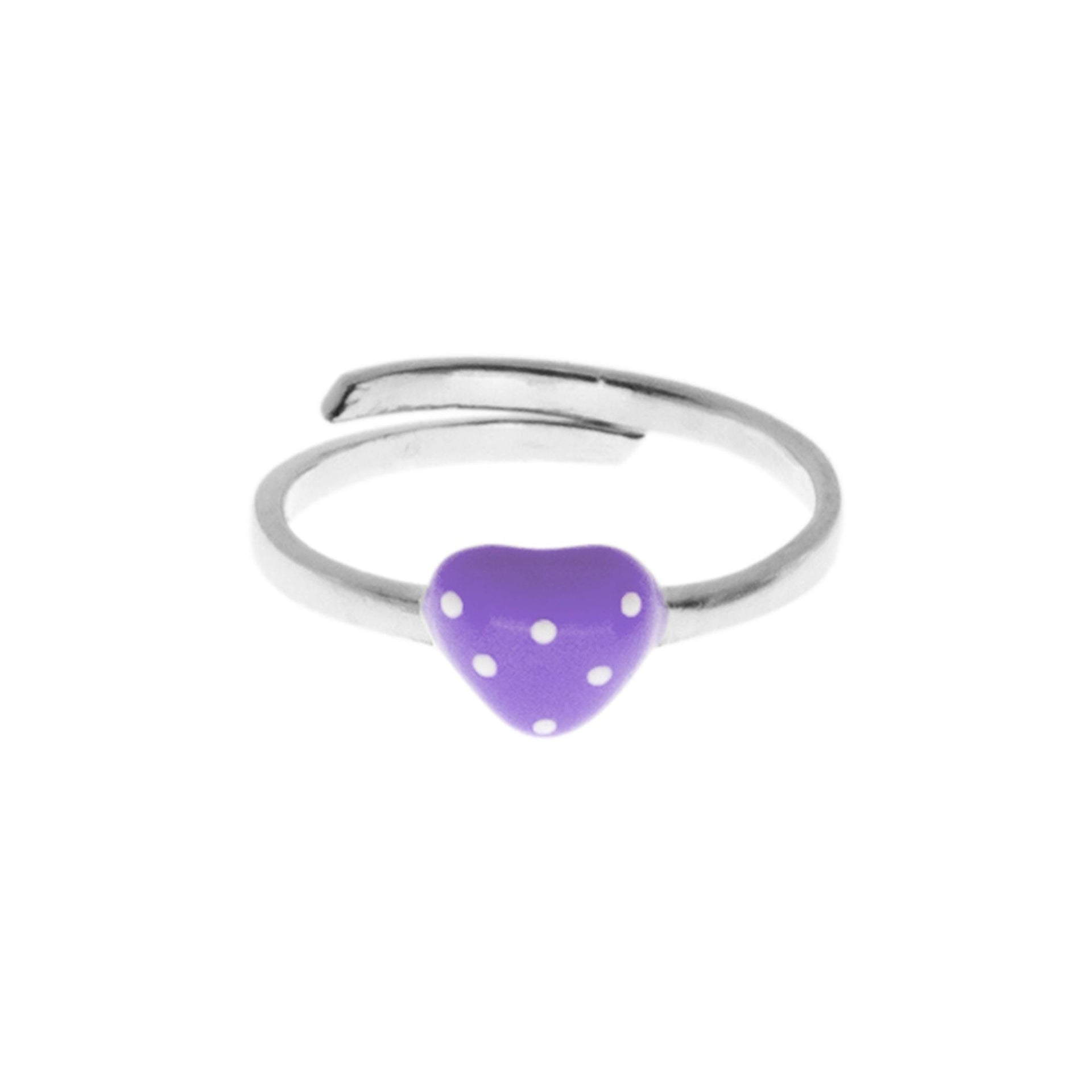 Poppy purple heart ring