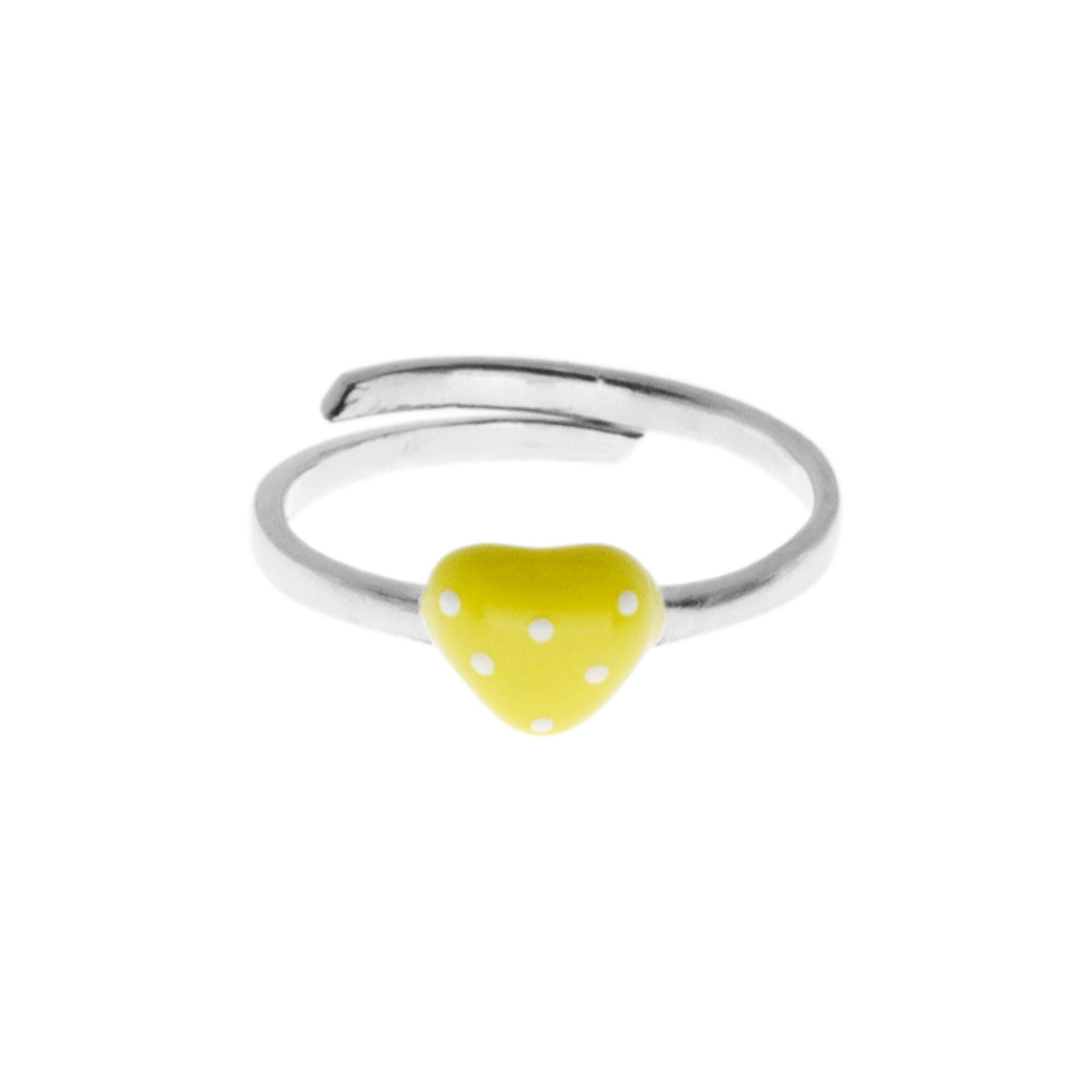 Poppy yellow heart ring