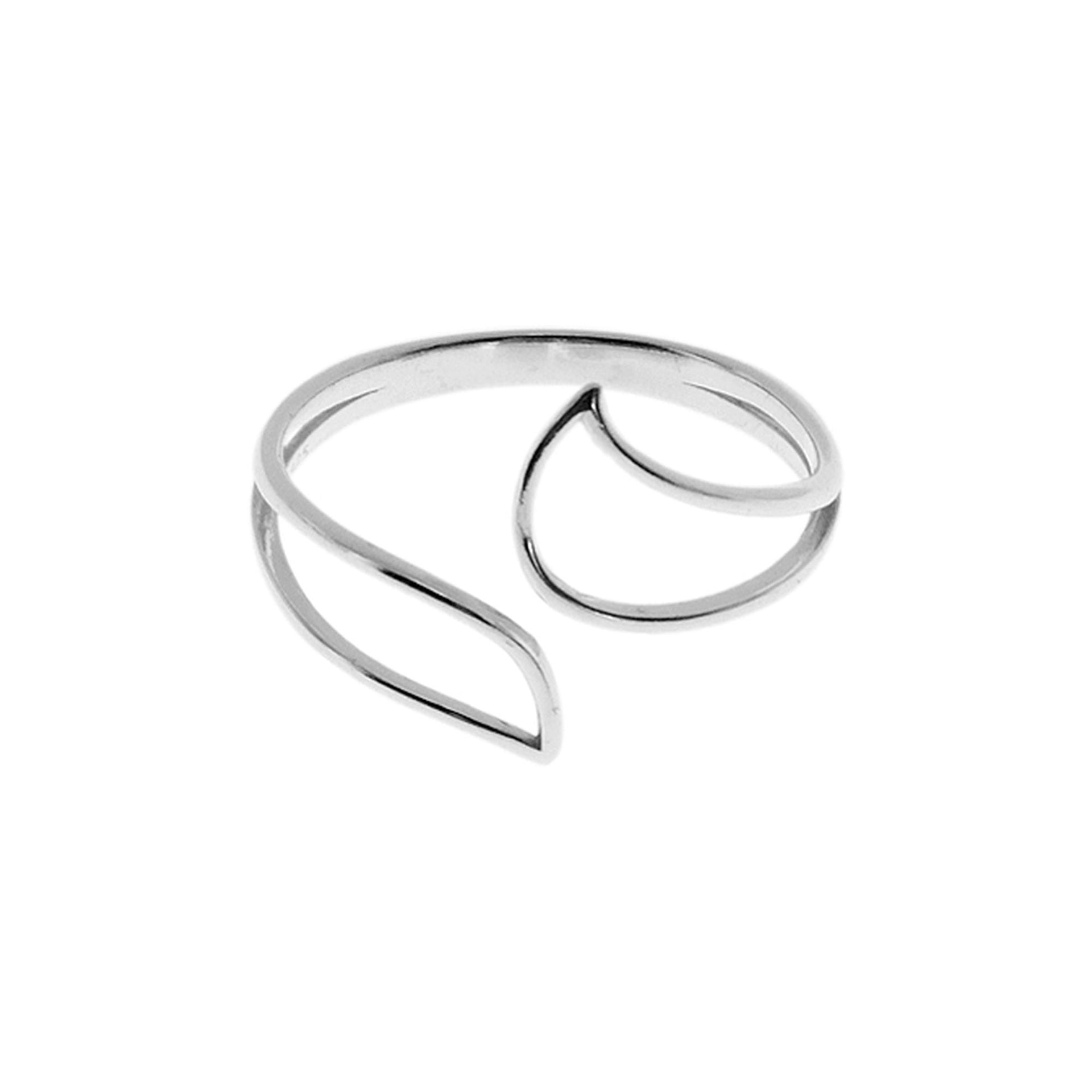 Bria open wave ring