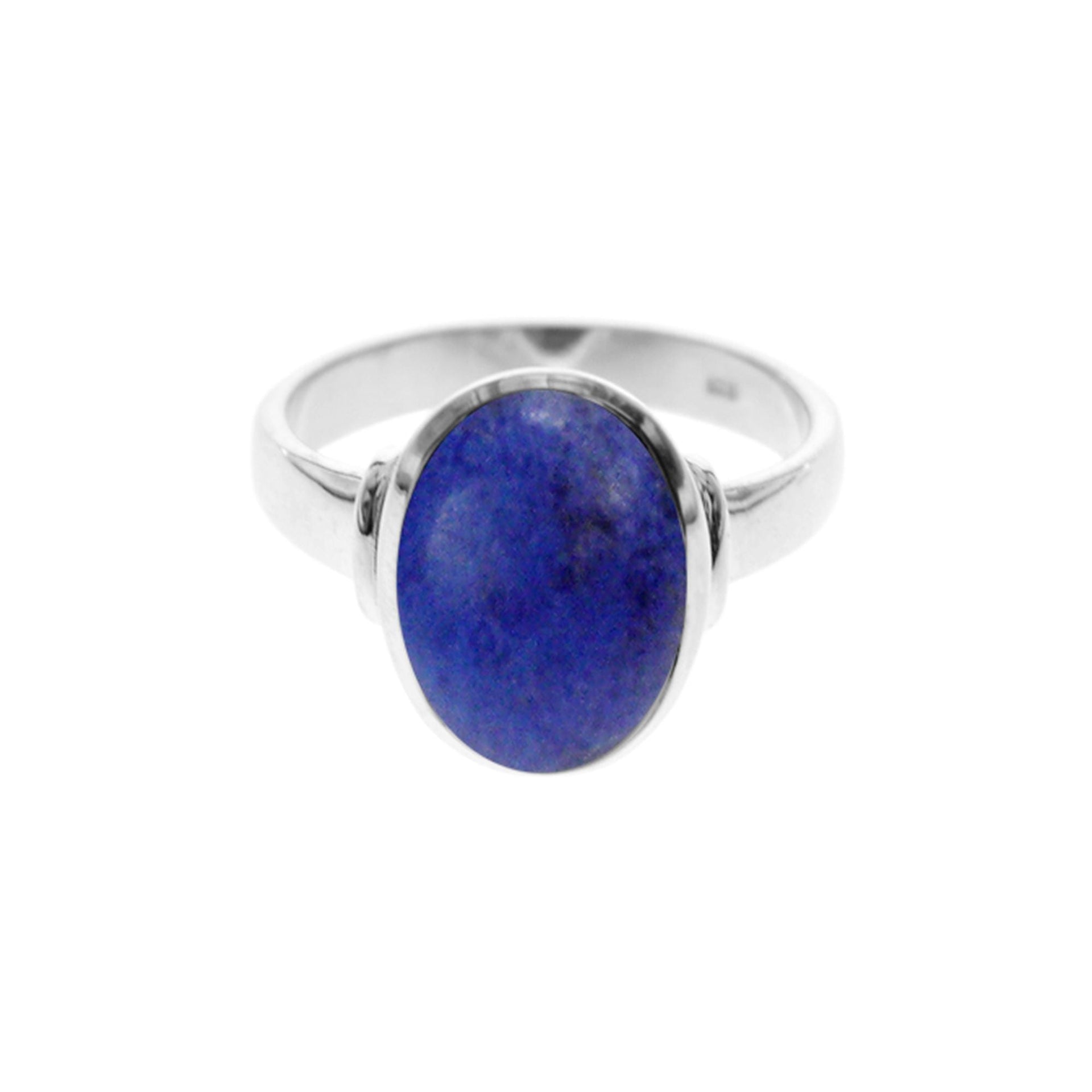 Samira oval lapis lazuli with shoulder detail ring