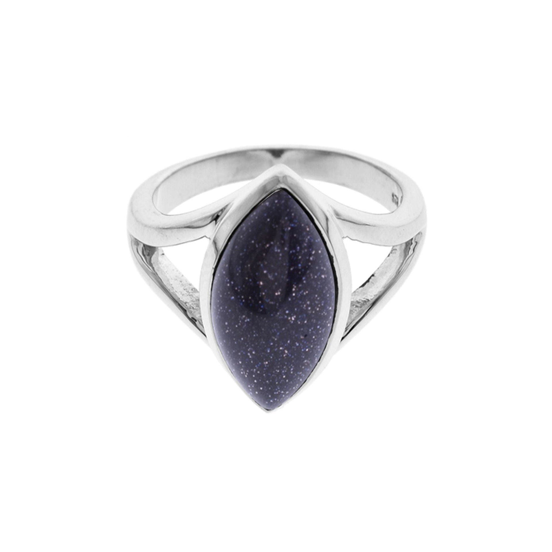 Amy marquis blue goldstone ring
