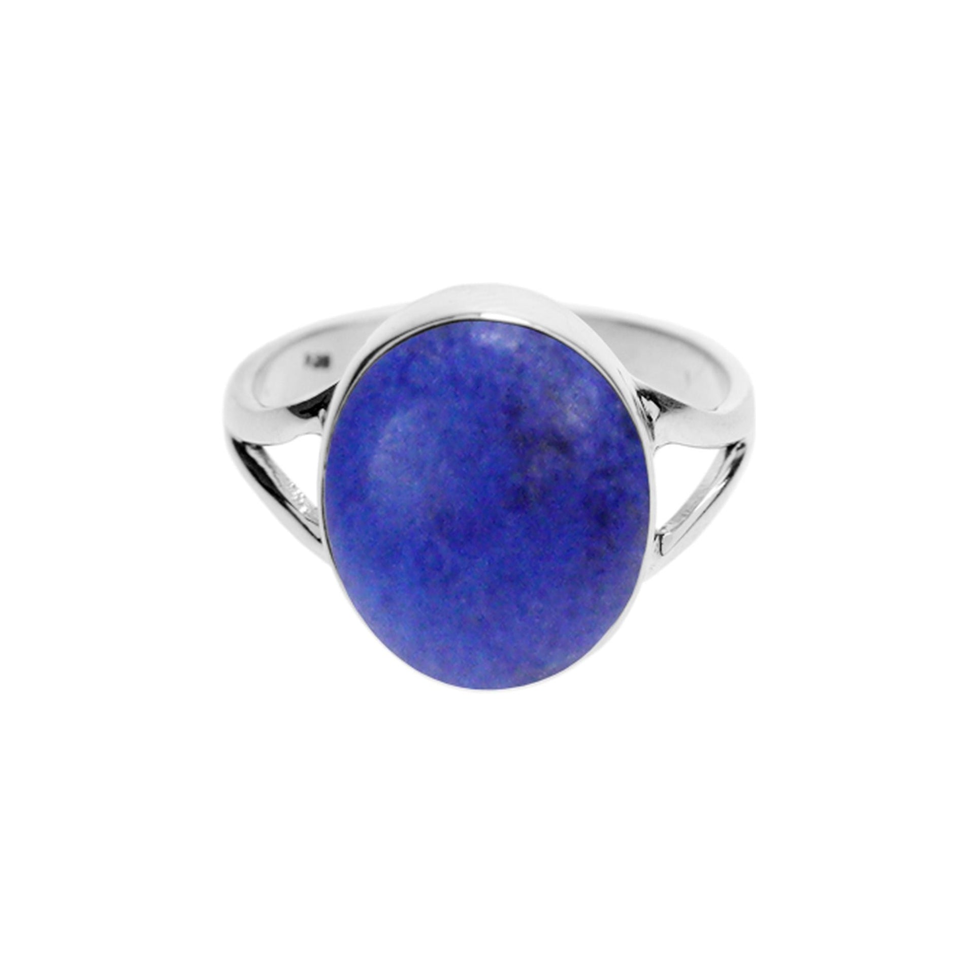 Samira oval lapis lazuli split band ring