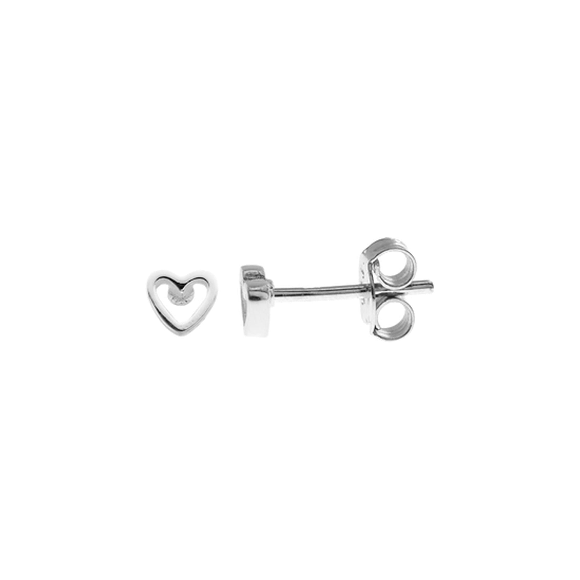 Lily fine small heart studs