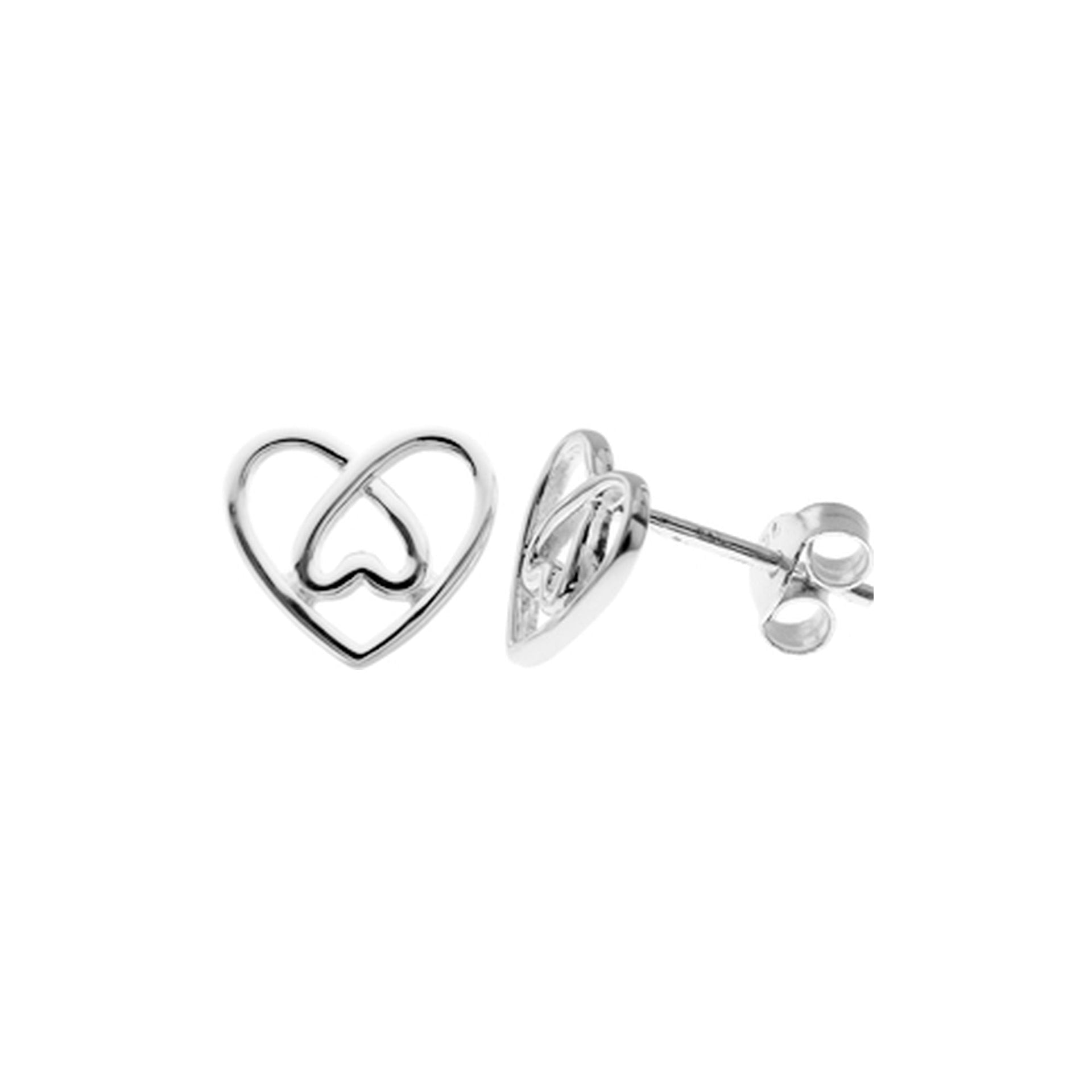 Joanna interlinked heart studs