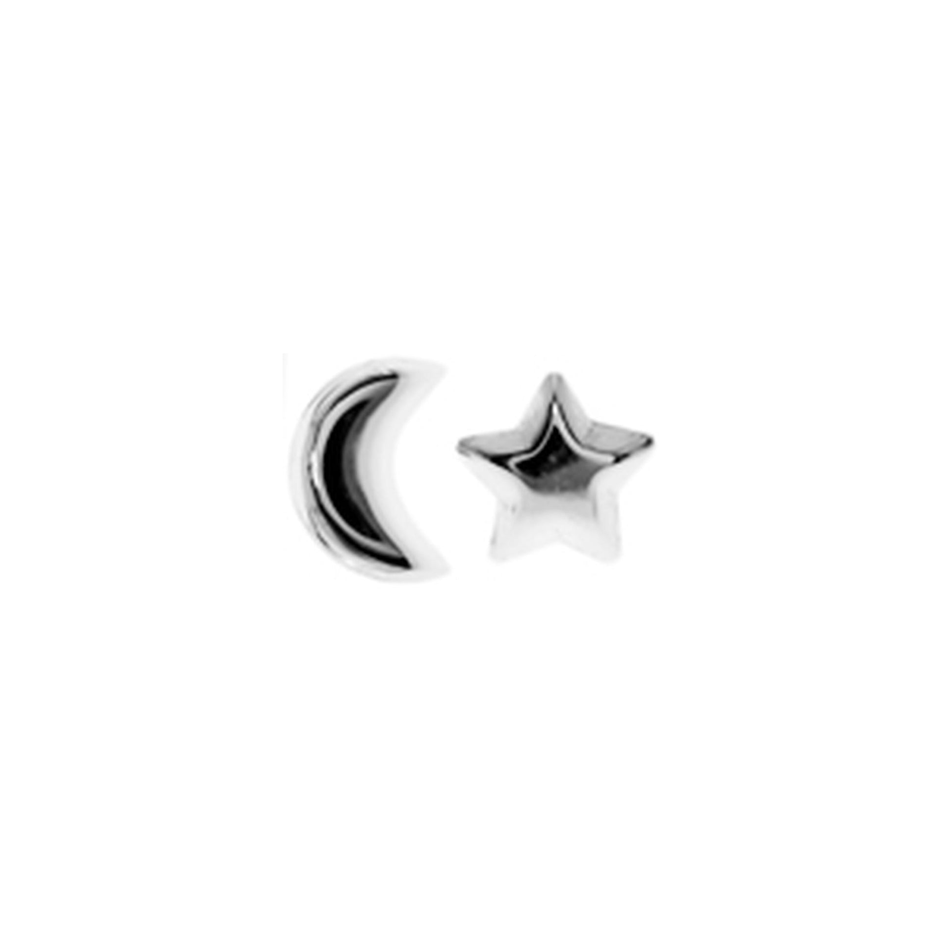 Faith star and moon studs