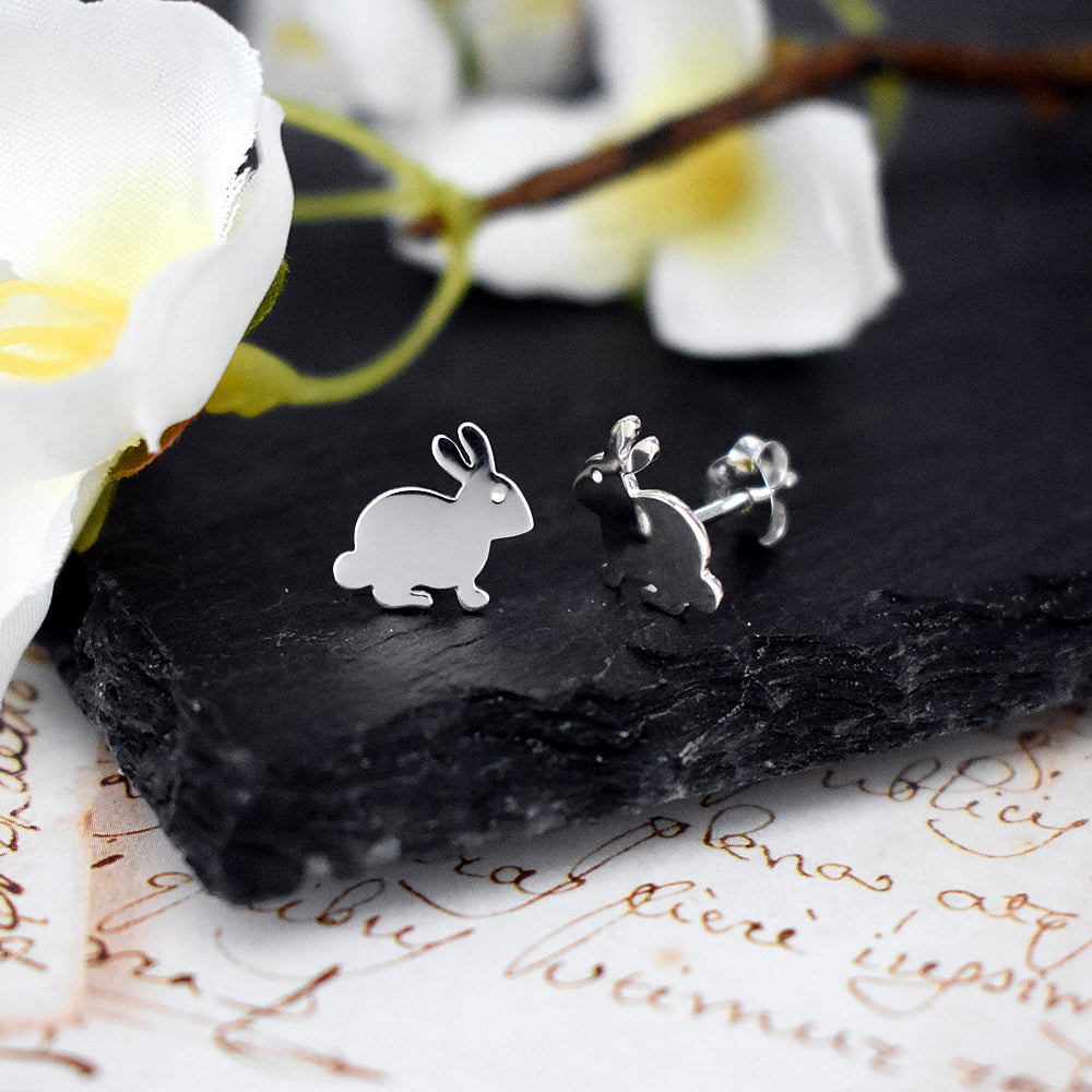 Matilda flat bunny rabbit studs