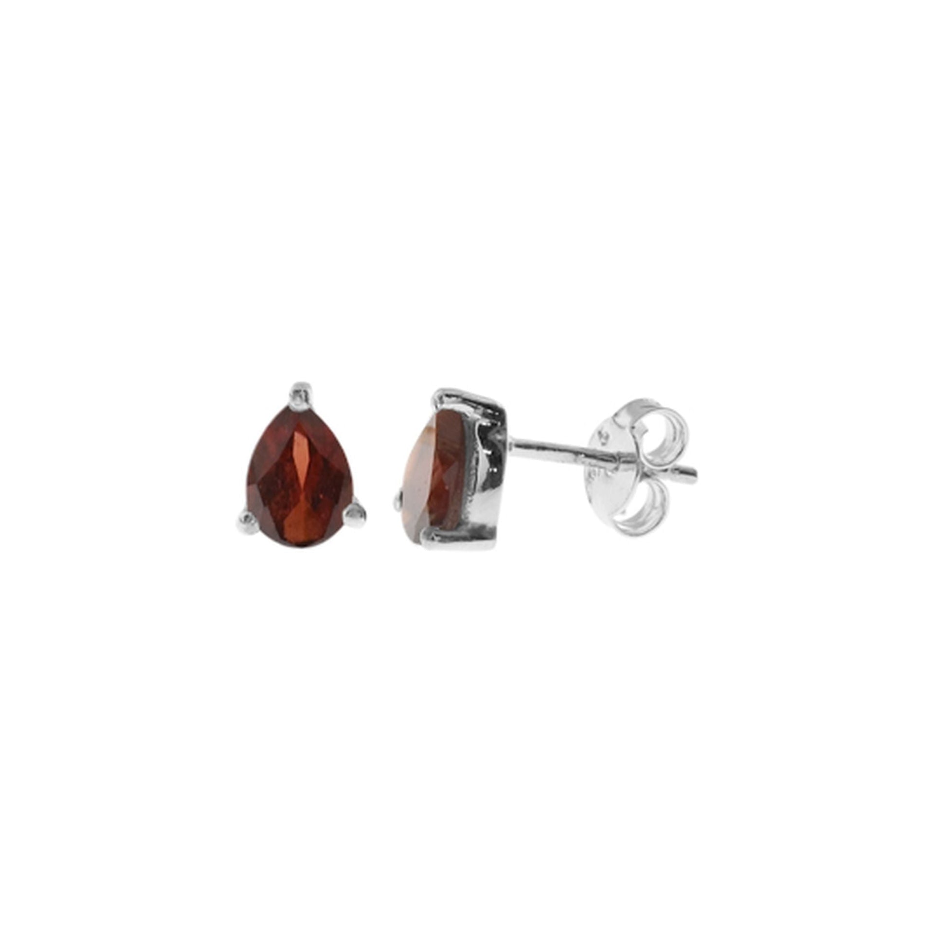Kara teardrop garnet facet studs