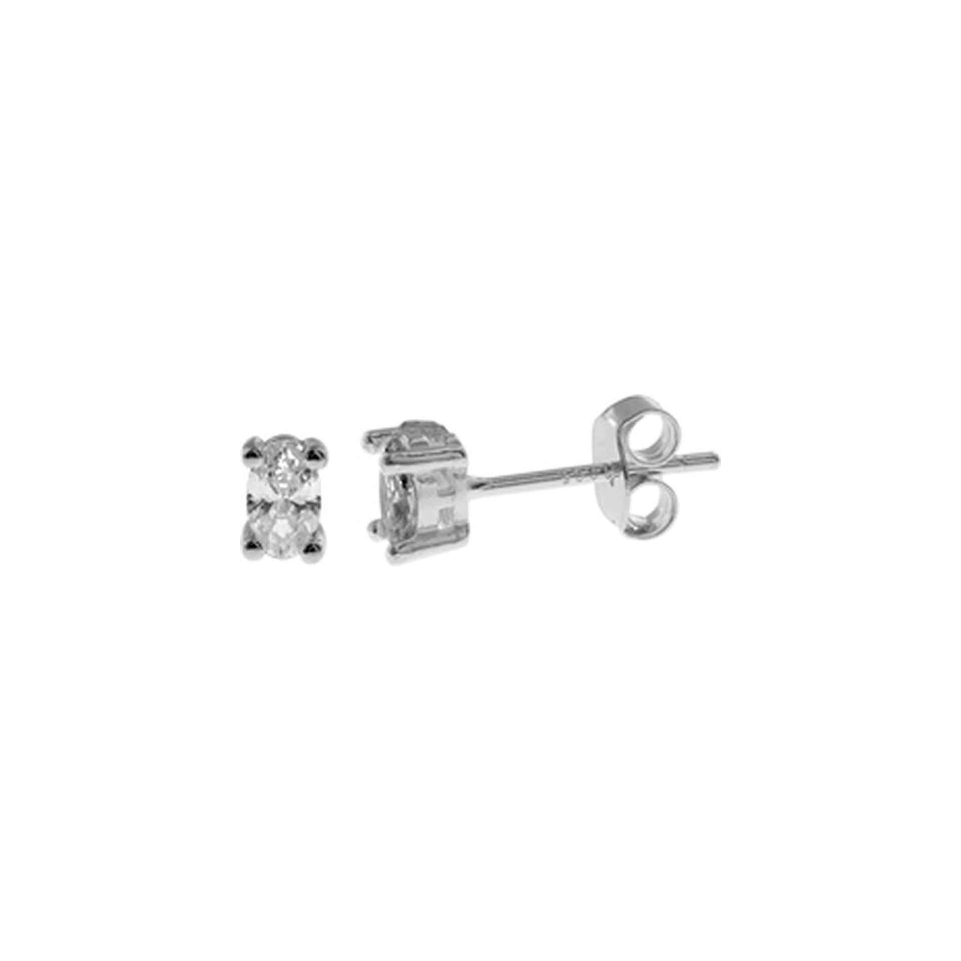 Davina oval claw-set CZ studs
