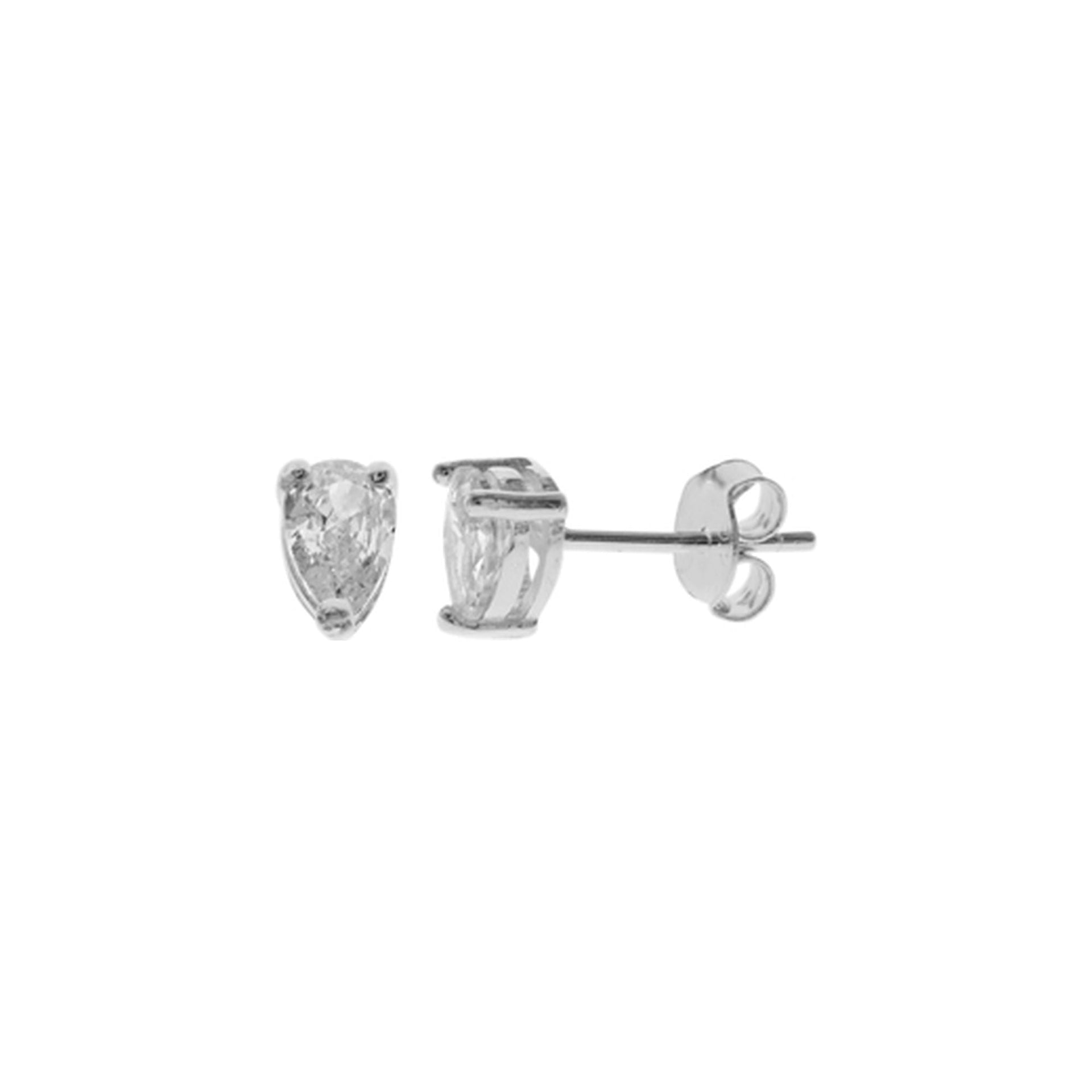 Davina teardrop claw-set CZ studs
