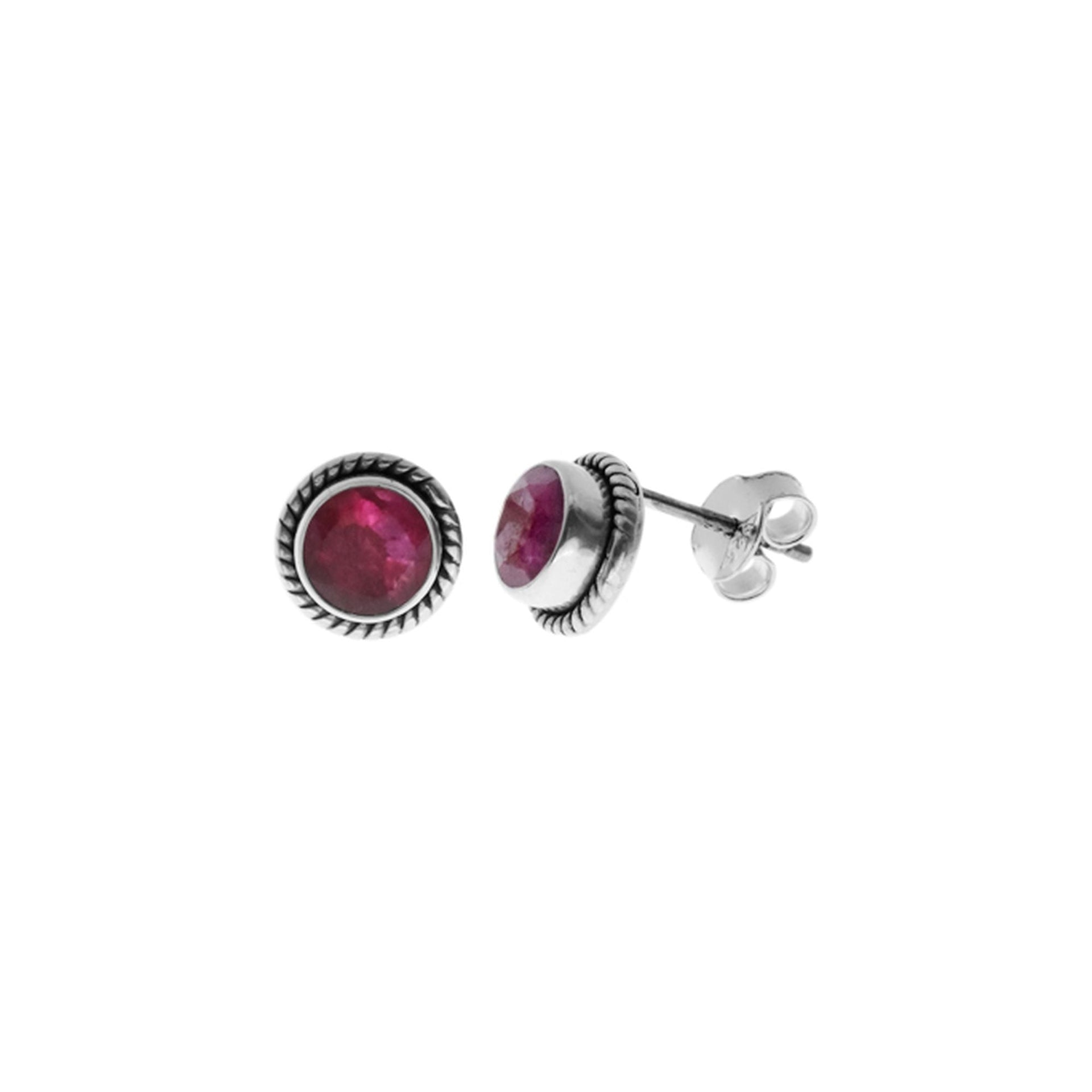 Samira rope surround ruby quartz studs