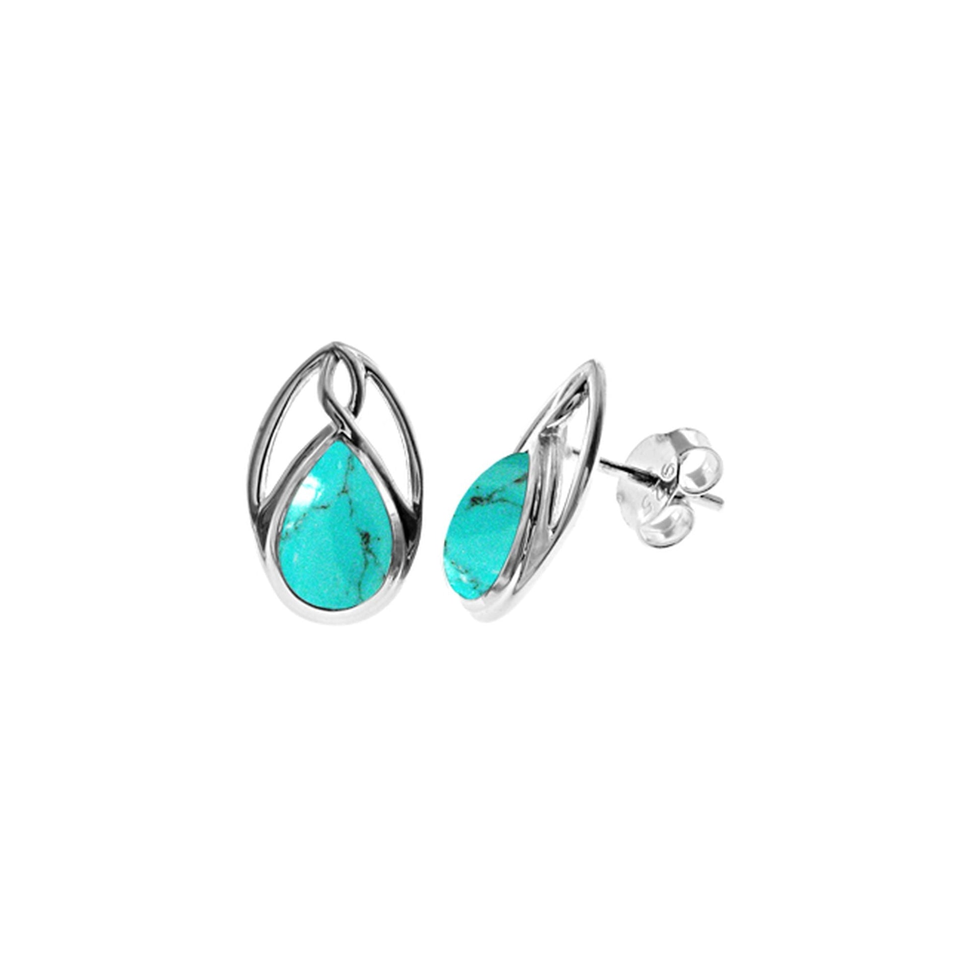 Betsy Celtic style turquoise teardrop studs