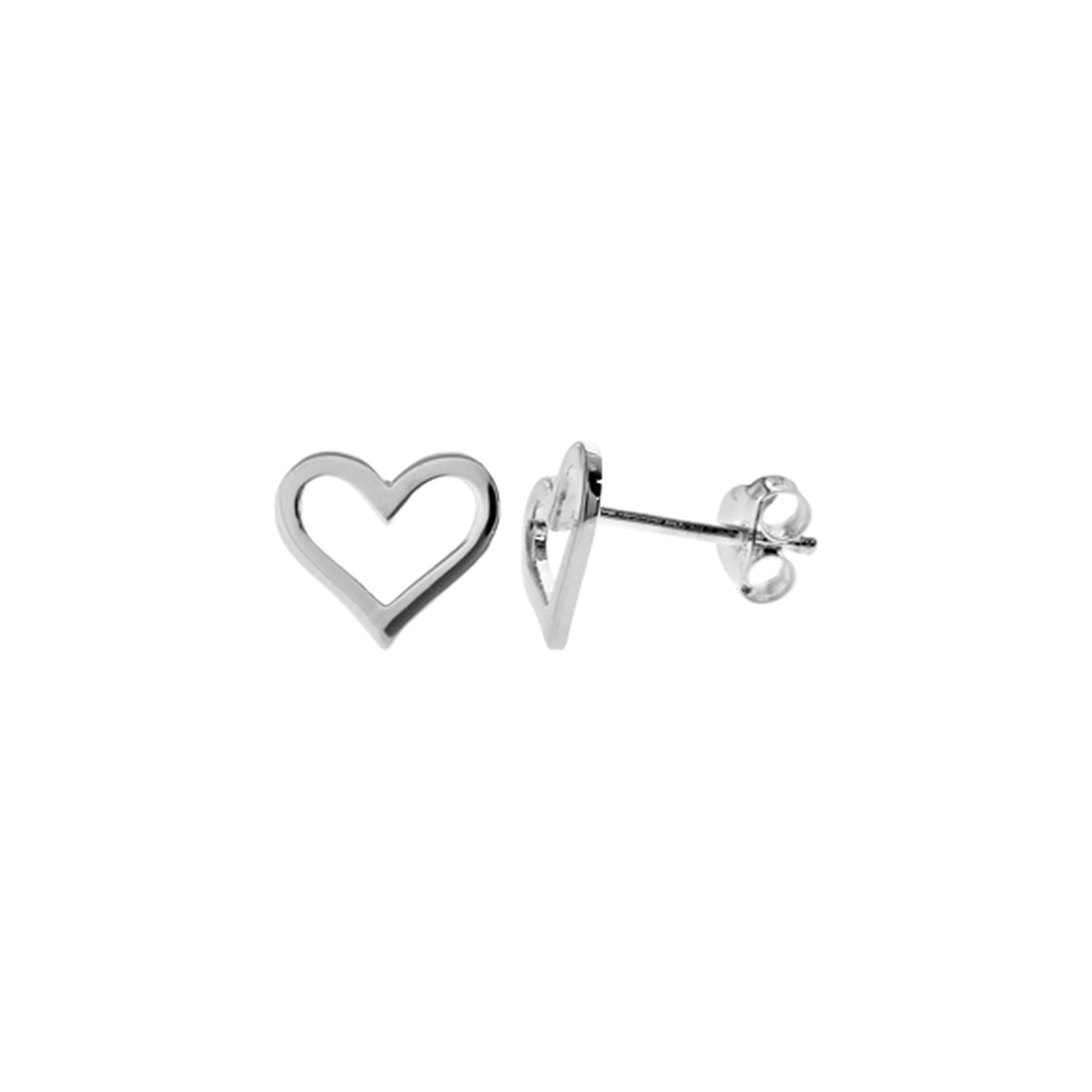 Lily heart studs
