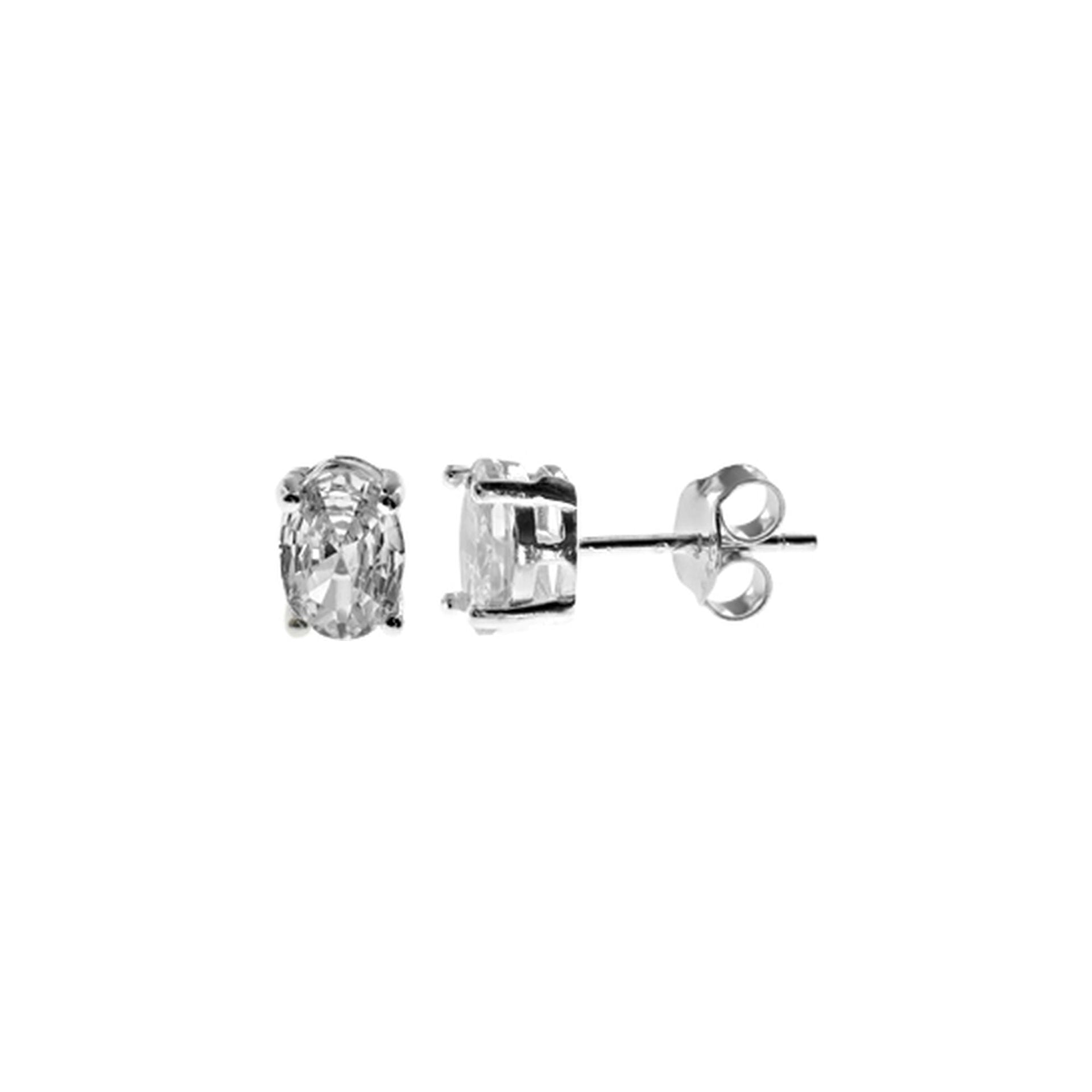Davina claw-set oval CZ studs