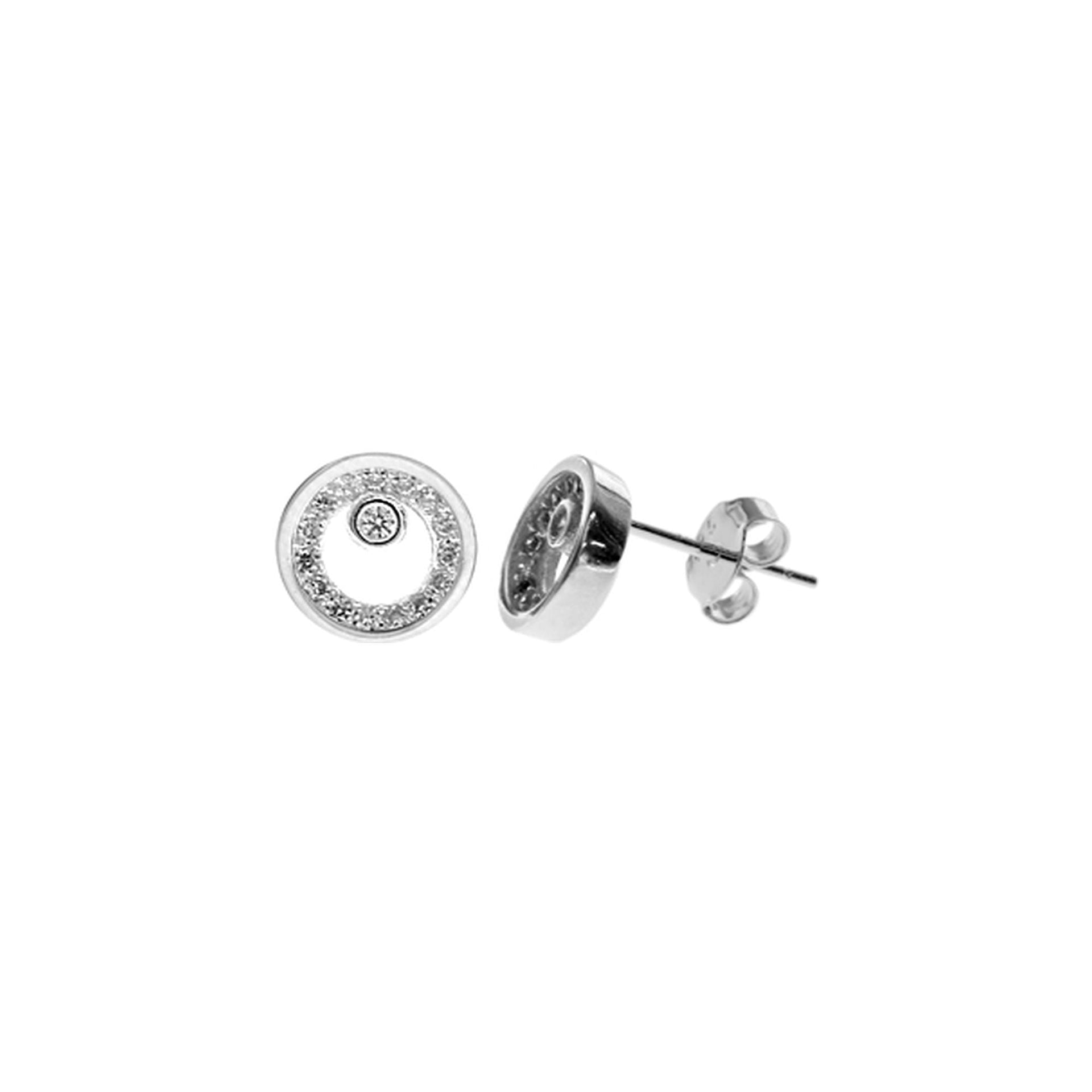 Davina circle with inner round CZ studs