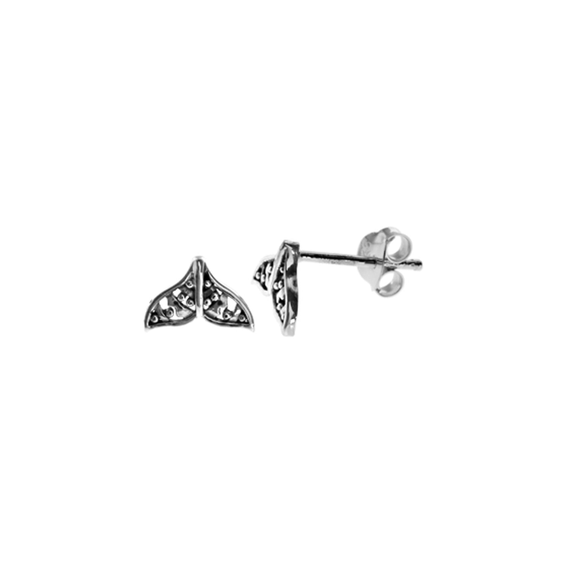 Mila filigree whale tail studs