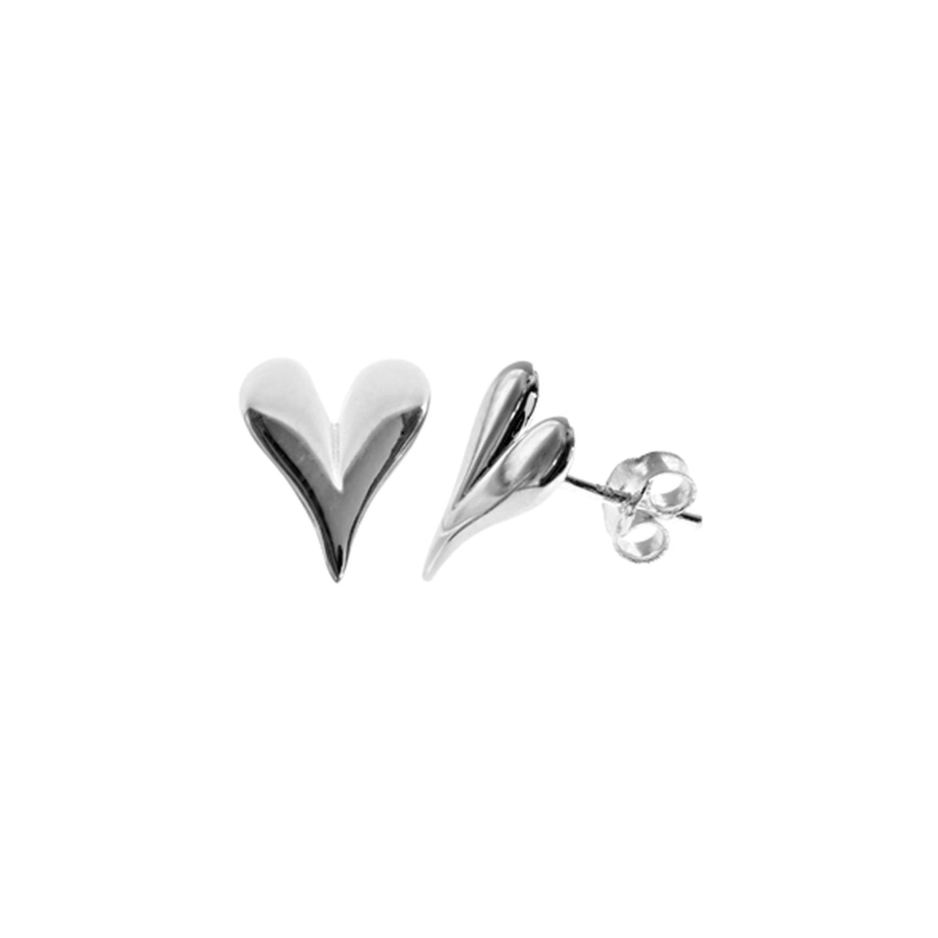 Bria elongated heart studs