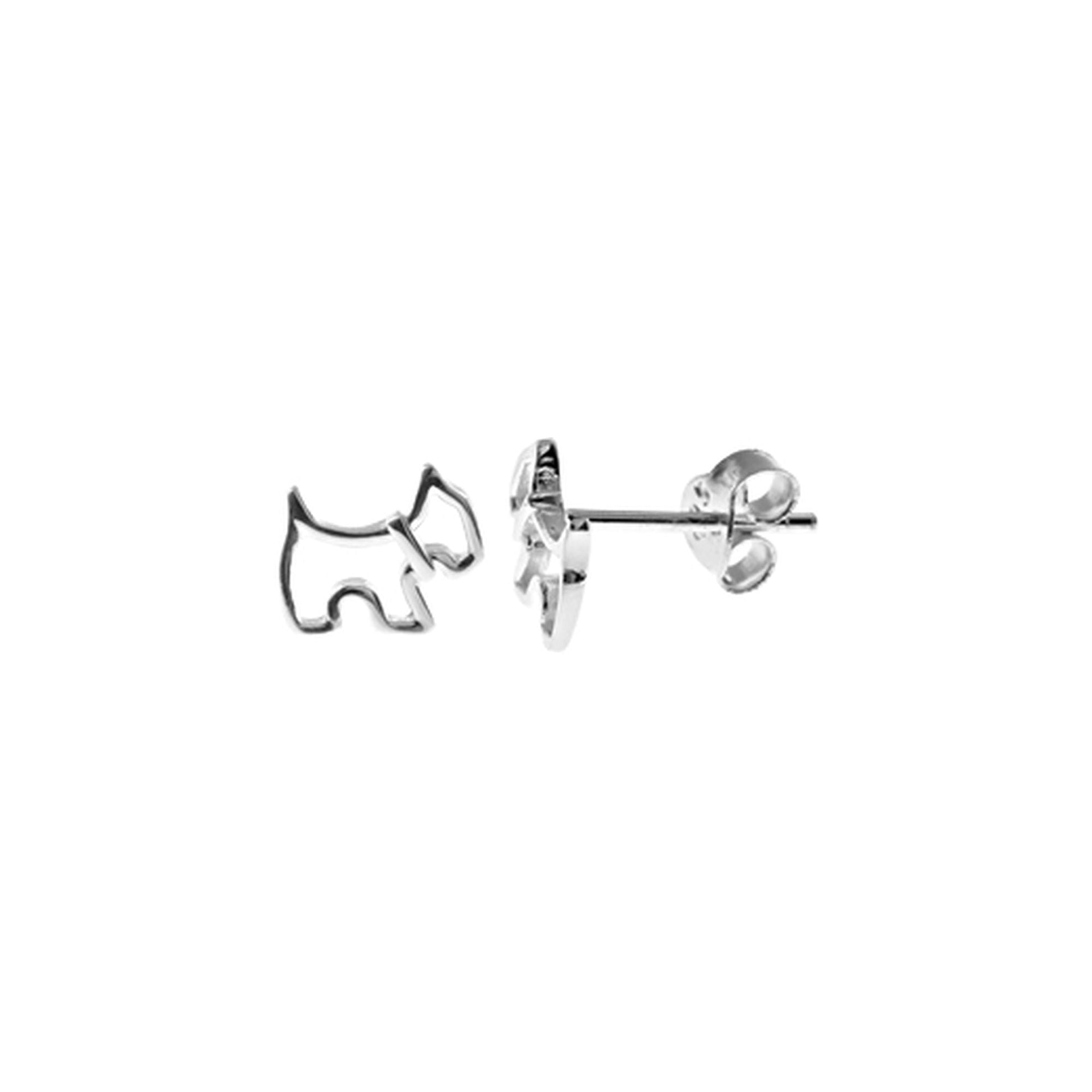 Matilda scottie dog silhouette studs