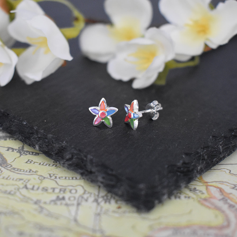 Bronwen mother of pearl dinky star studs