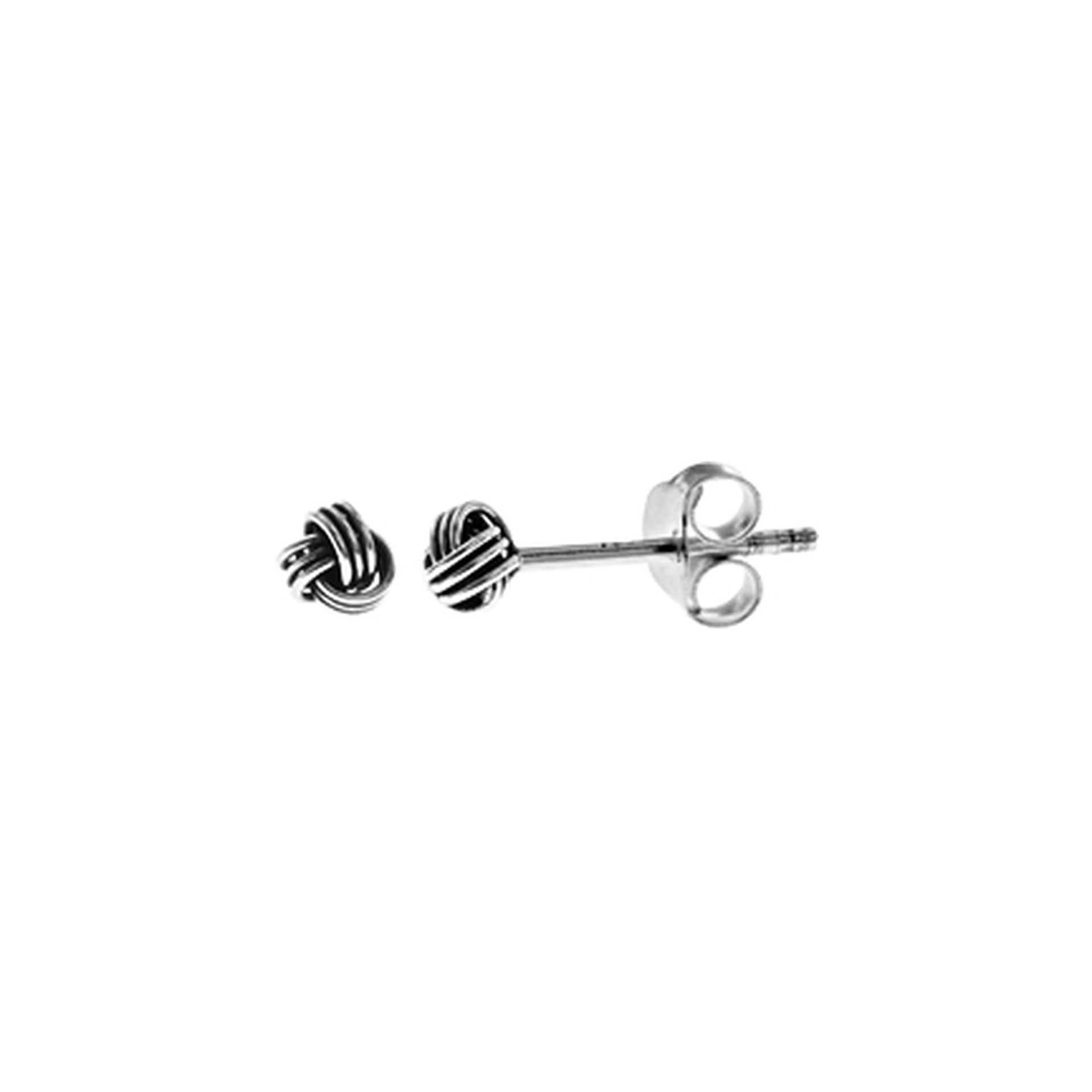 Smile oxidised knot studs
