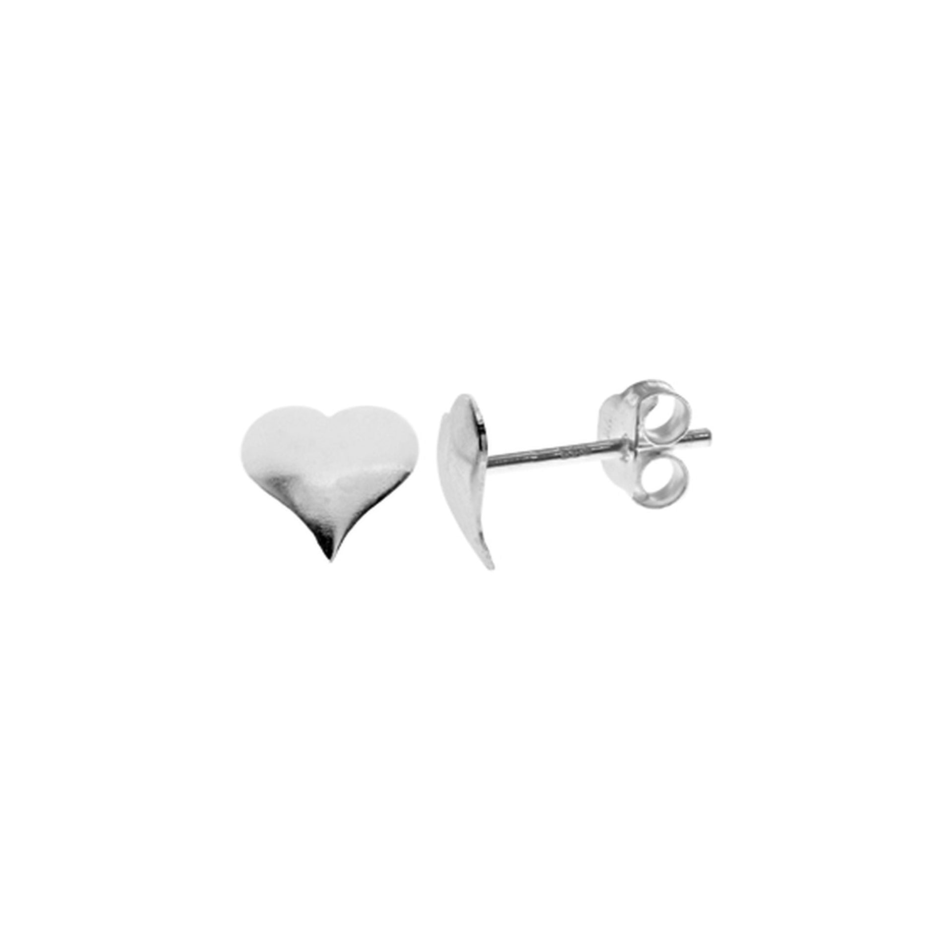 Smile simple heart studs