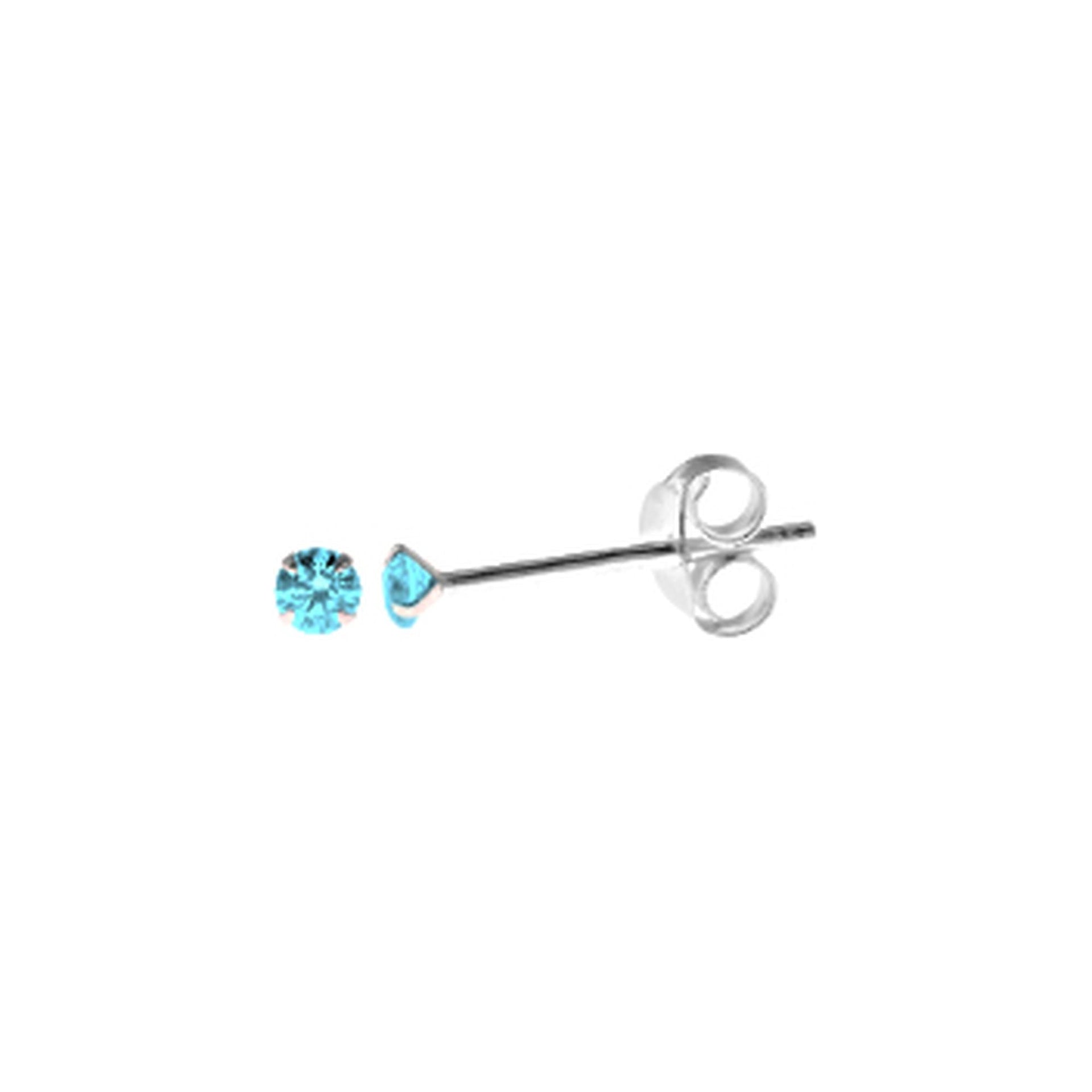 Smile blue crystal claw-set studs