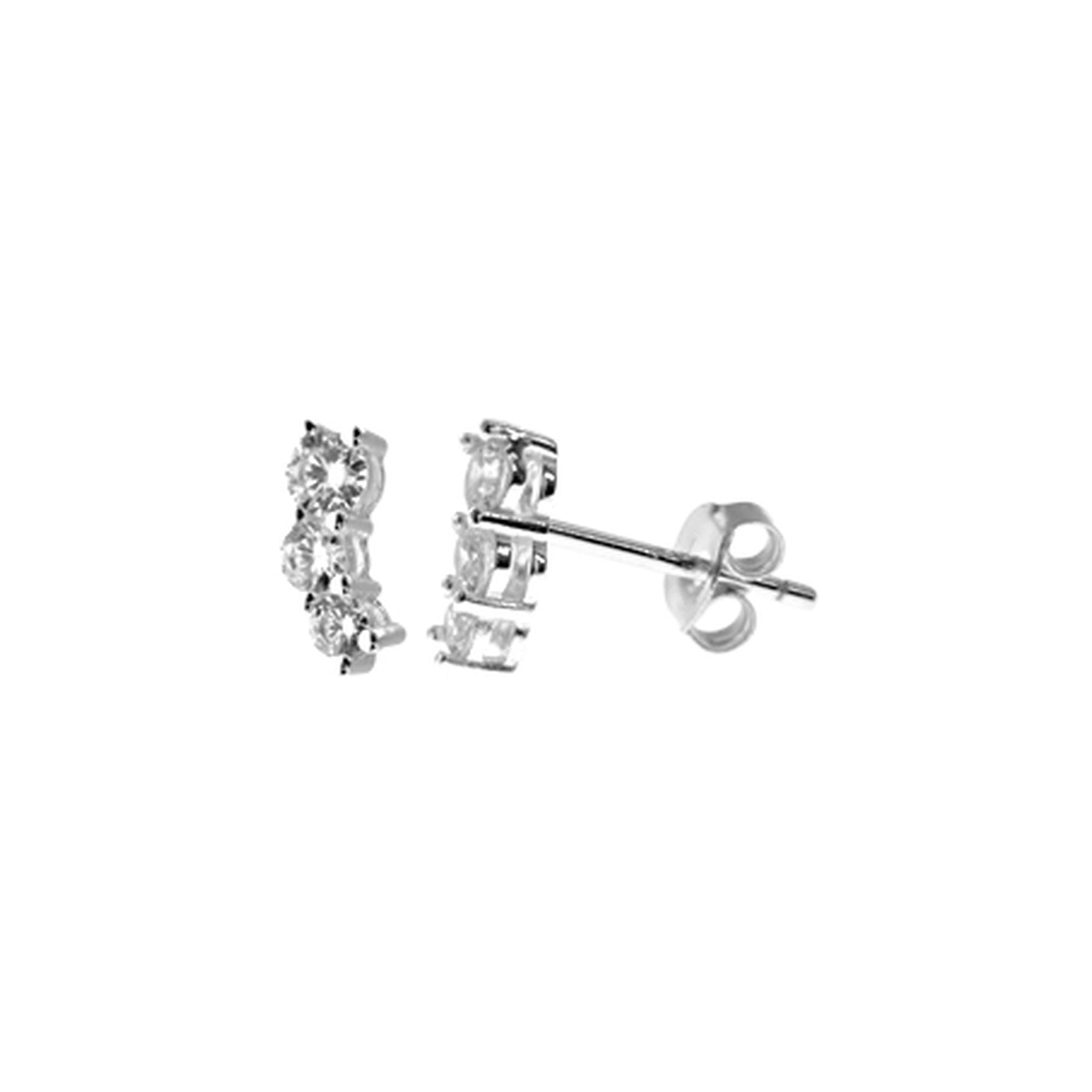 Davina triple CZ fan studs