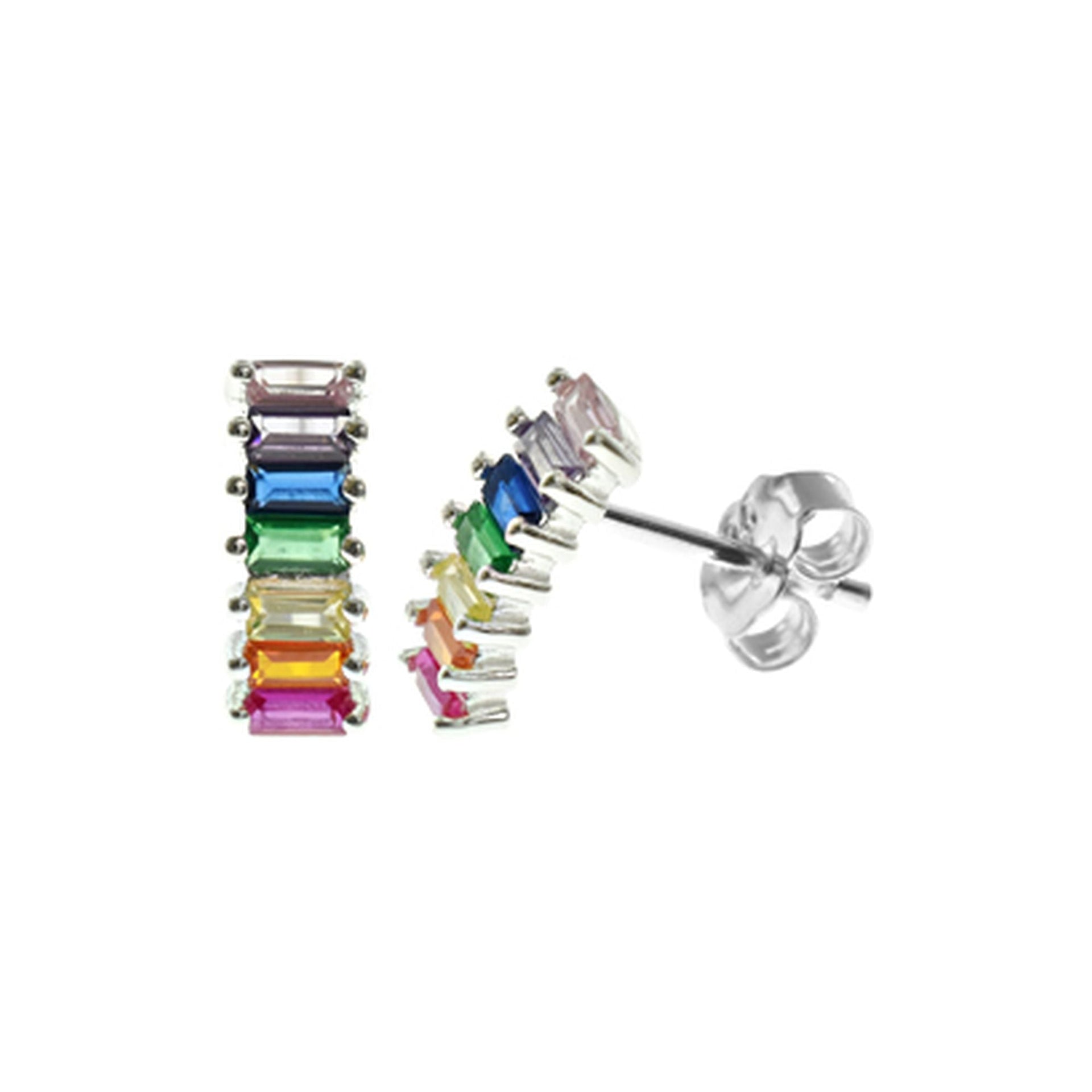 Heidi baguette arc studs