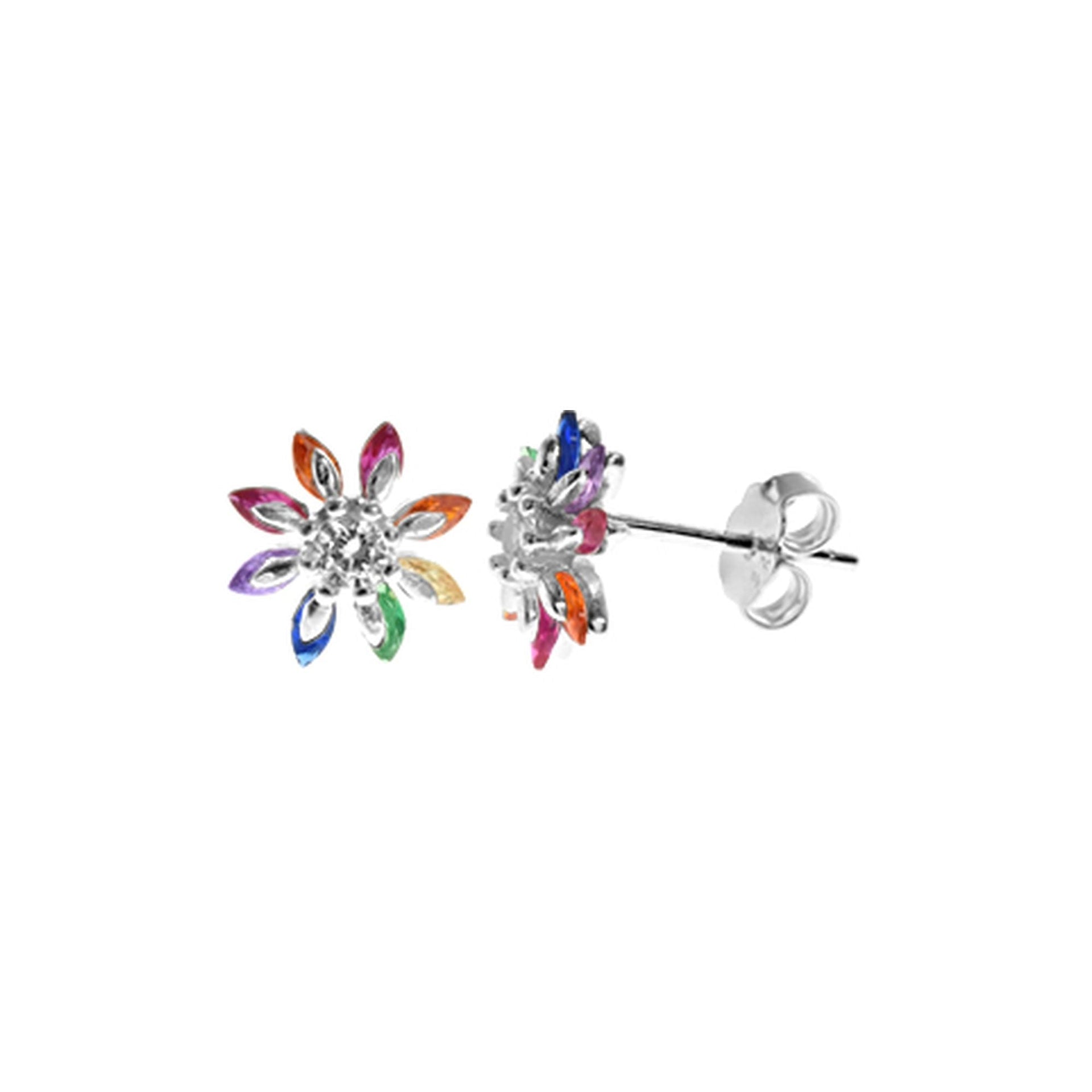 Sian double petalled flower studs