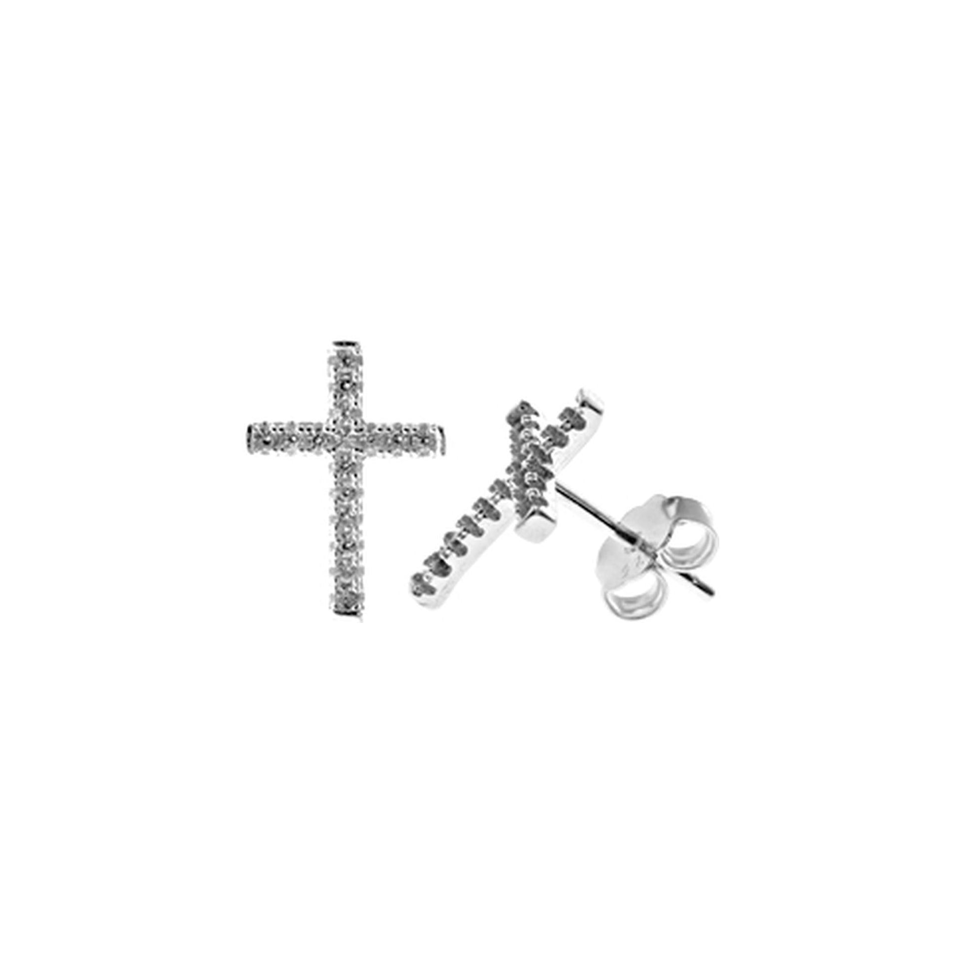Davina CZ-set cross studs