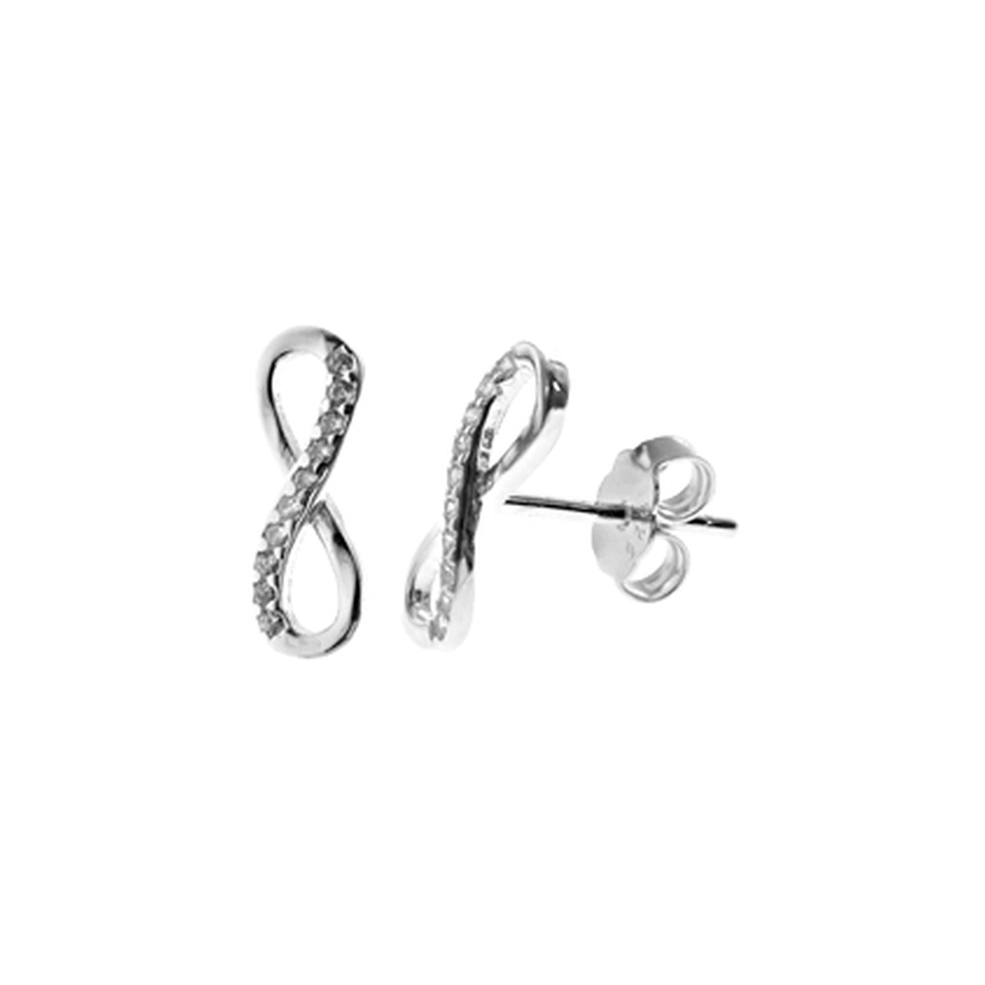 Carrie half CZ-set infinity studs