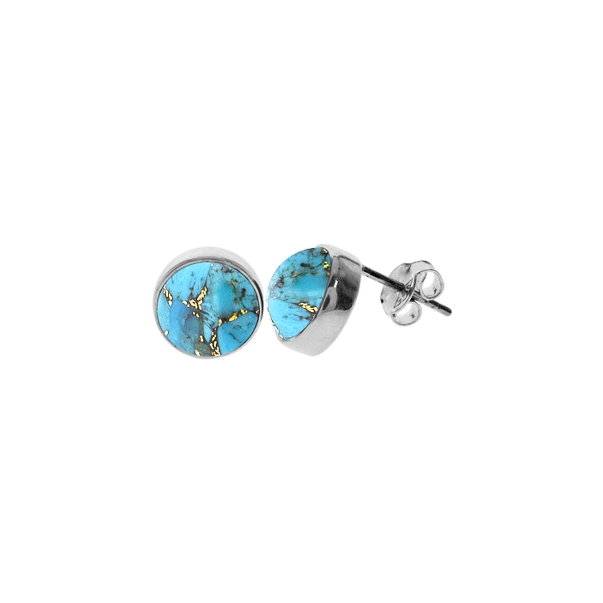 Samira blue mohave large round studs