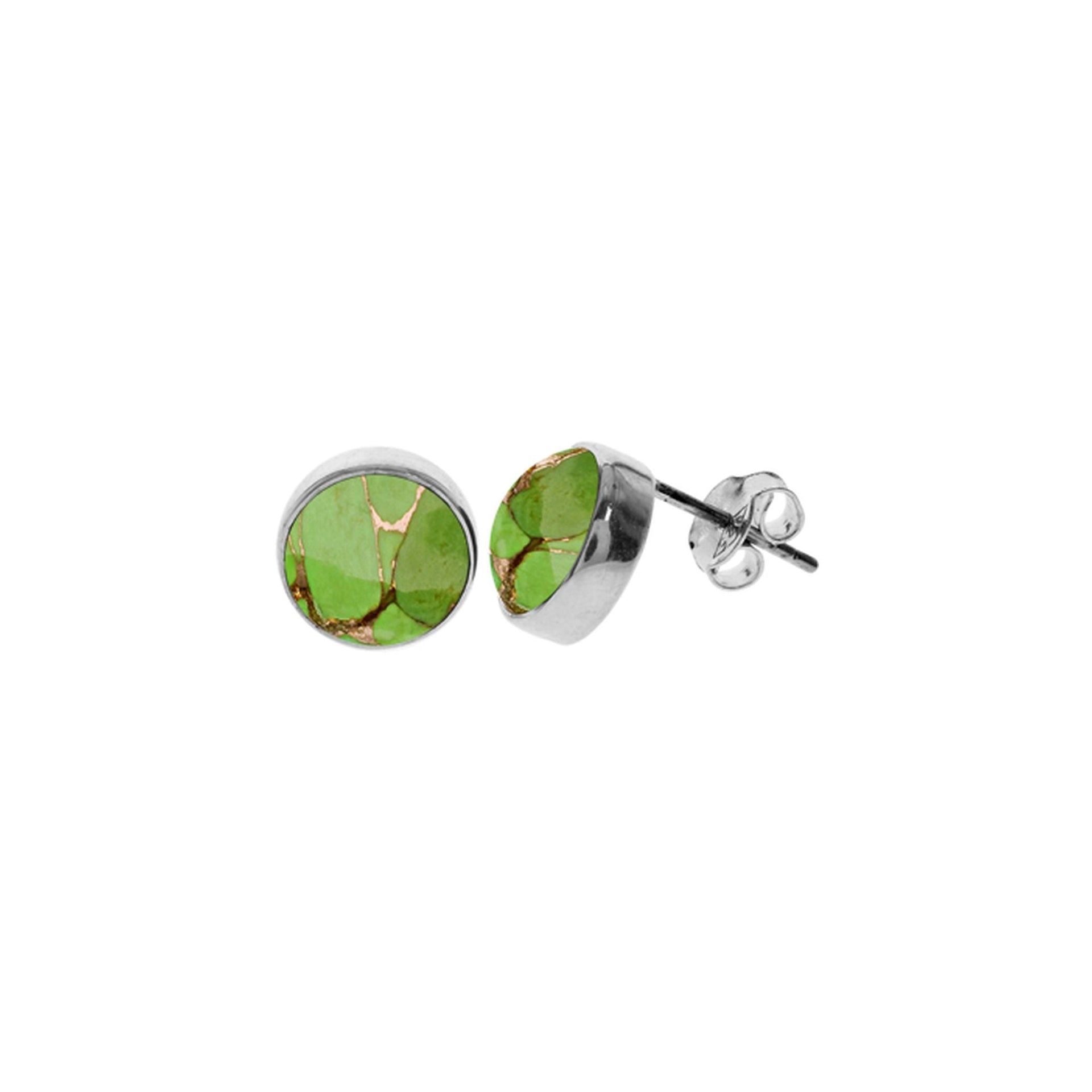 Samira green mohave large round studs