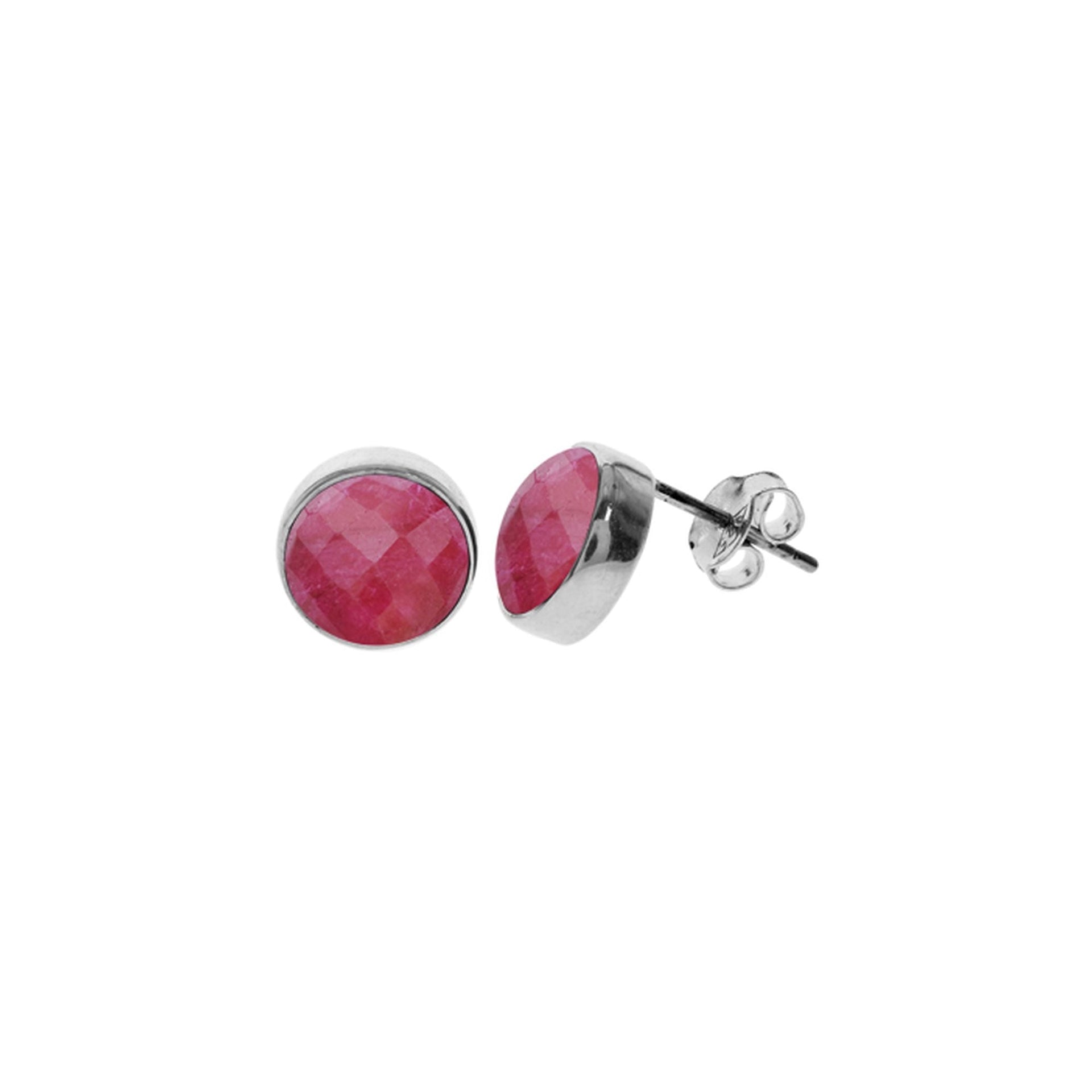 Samira ruby quartz large round studs